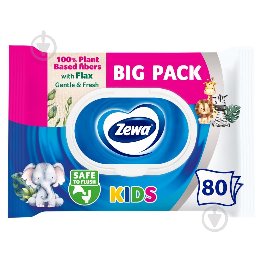 Влажная туалетная бумага Zewa Baby однослойная 80 шт. - фото 1