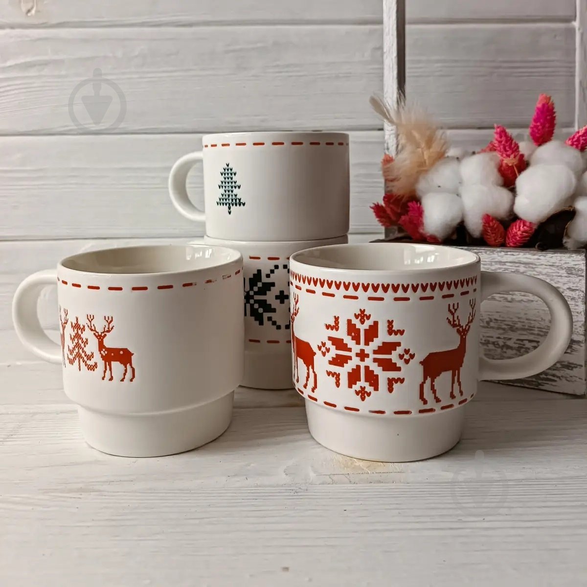 Чашка Vittora Новорічні мотиви 395 мл в асортименті VT-C-336395 - фото 2