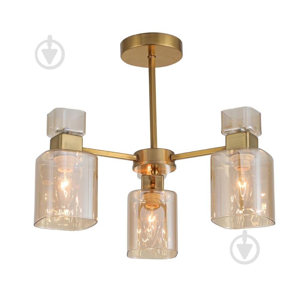 Люстра подвесная ARDERO Olivia 3xE14 античное золото BL1130-2 - фото 1