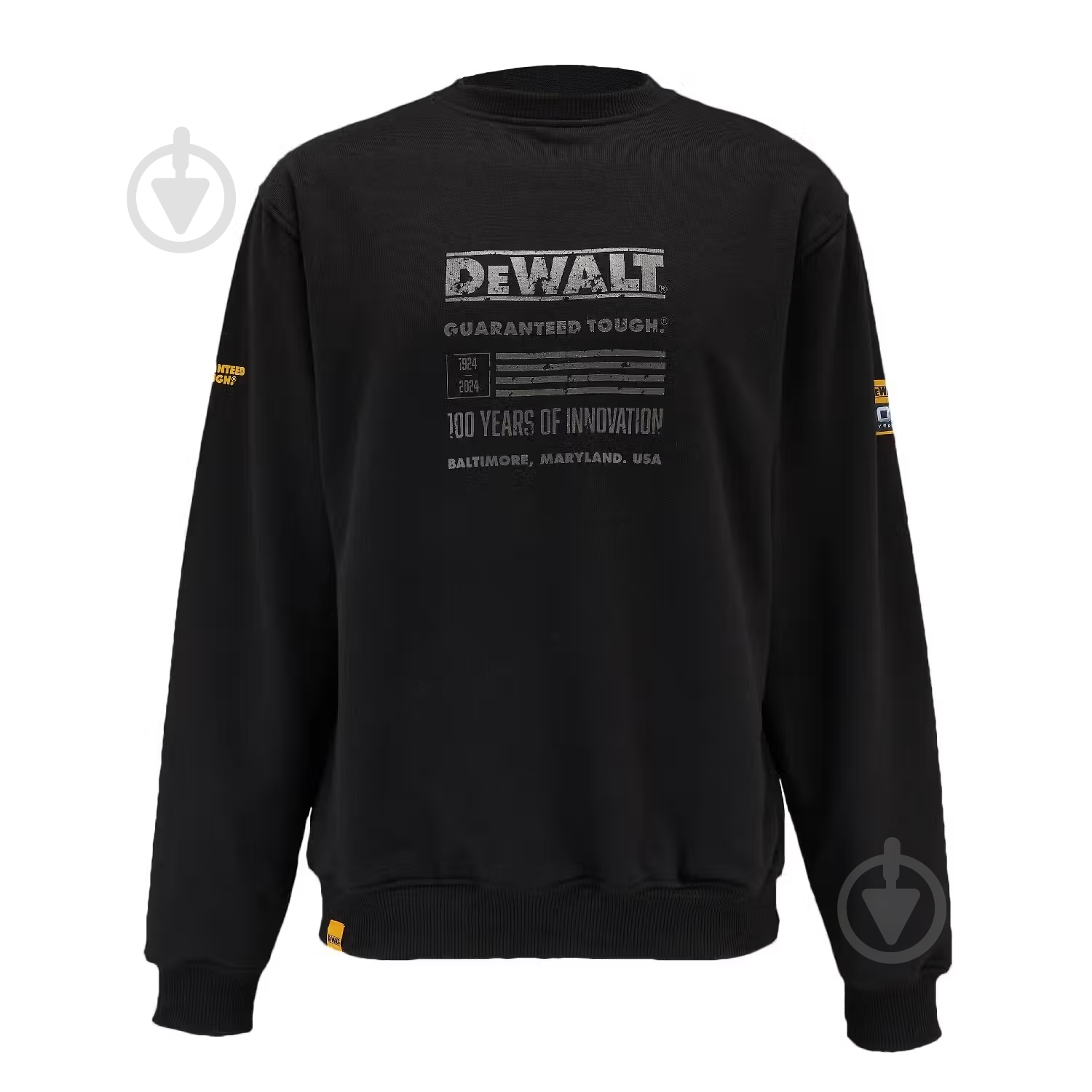 Свитшот DeWalt DWC237-001-XXL 103 YEAR LOGO SWEATSHIR р. XXL DWC237-001-XXL - фото 1