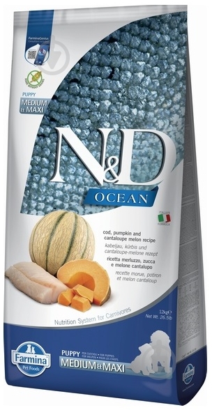 Корм сухий беззерновий Farmina N&D Grain Free OCEAN PUMPKIN 12 кг - фото 1 Корм сухий беззерновий Farmina N&D Grain Free OCEAN PUMPKIN 12 кг - фото 1