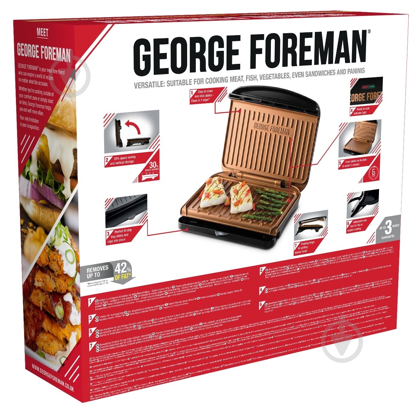 Гриль Russell Hobbs 25811-56 Fit Grill Copper Medium - фото 7