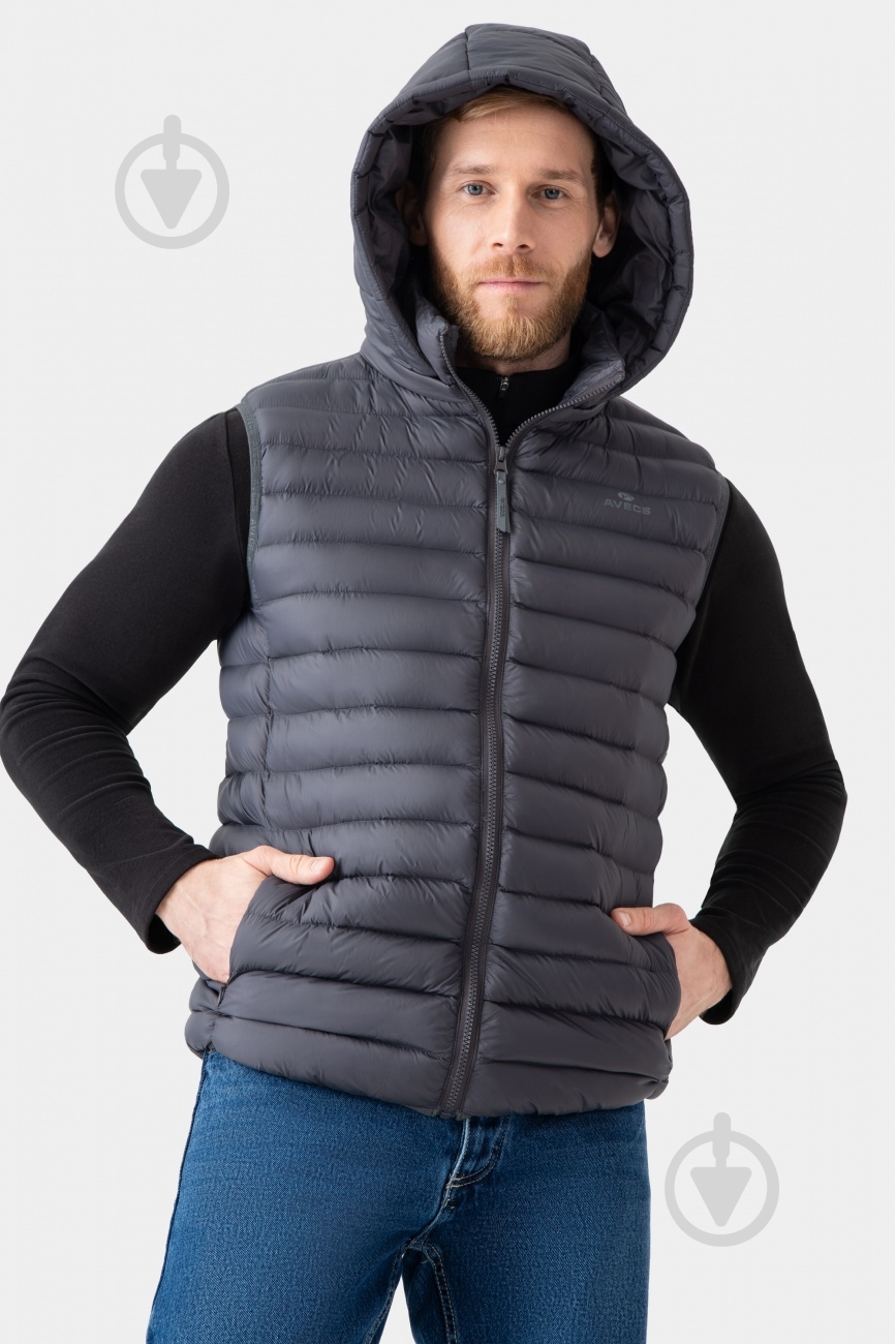 Жилет Avecs AV-50390В/17 р.5XL темно-серый - фото 3
