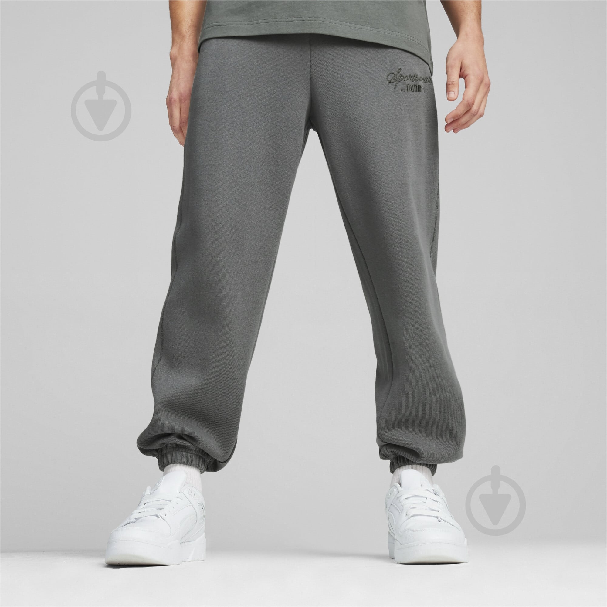 Брюки Puma CLASSICS+ SWEATPANTS 62427680 р. M серый - фото 3