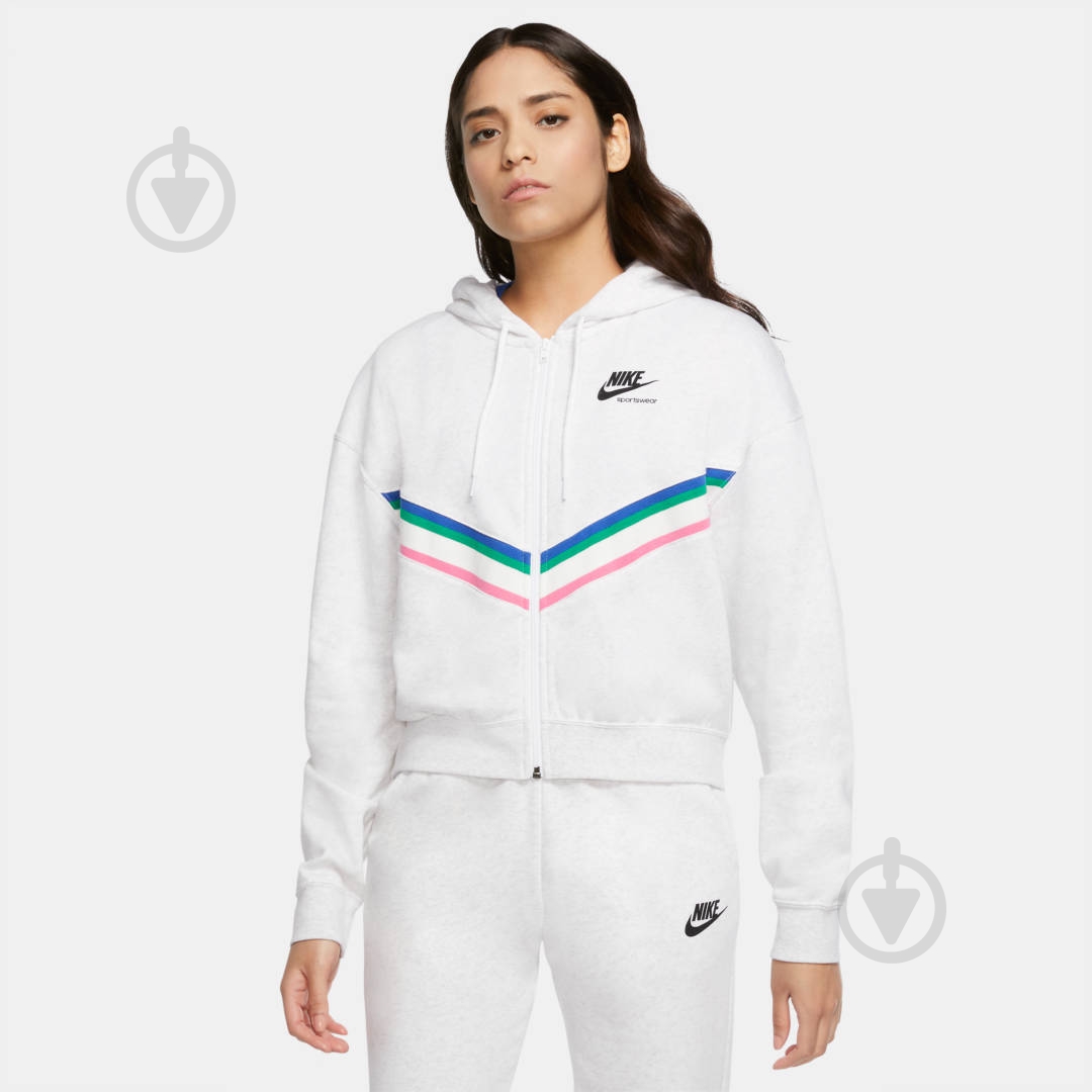Джемпер Nike W NSW HRTG FZ FLC CU5902-051 р. XS белый - фото 4