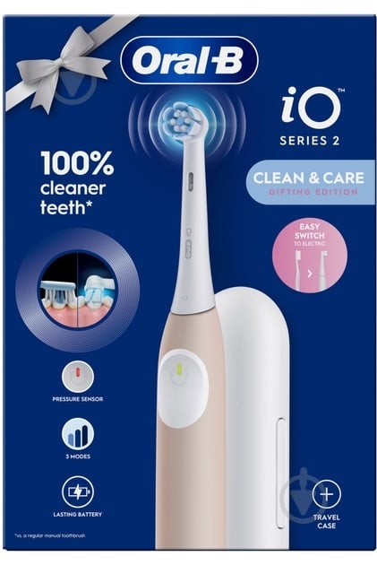 Электрическая зубная щетка Oral-B iO Series 2 iOS2.1C9.1CK типа 3770 + дорожный чехол (80846820) - фото 2 Электрическая зубная щетка Oral-B iO Series 2 iOS2.1C9.1CK типа 3770 + дорожный чехол (80846820) - фото 2