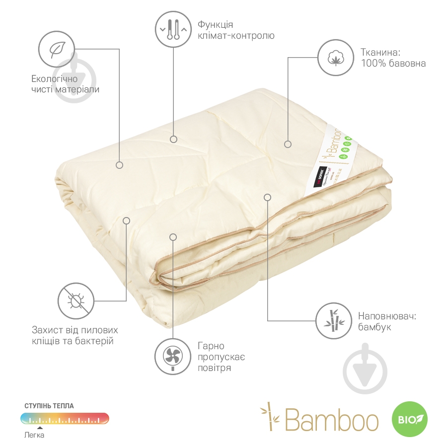 Одеяло демисезонное Bamboo 140x205 см Sonex - фото 5