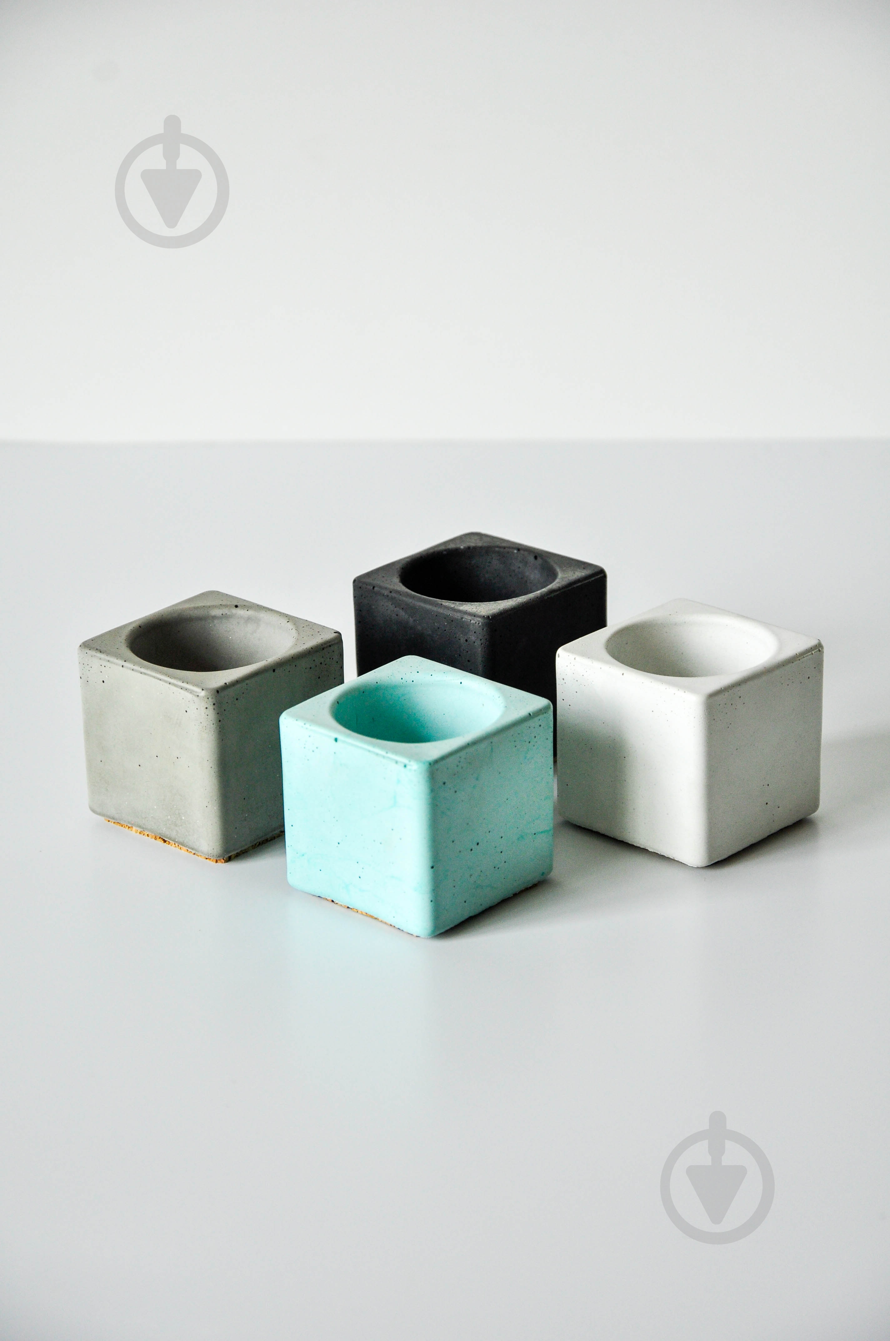 Свічник Декоративний "cube mini" сірий бетон - фото 3