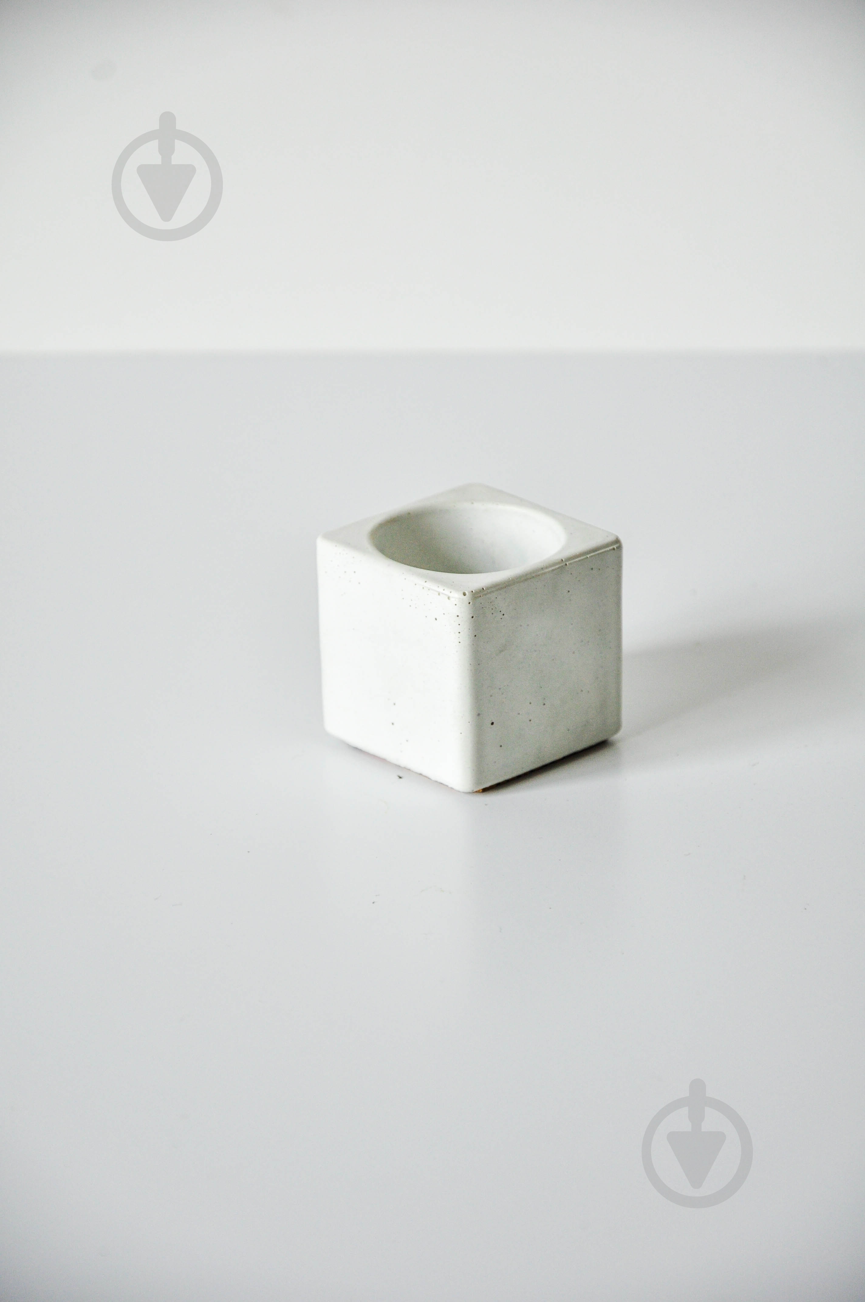 Подсвечник Декоративный "cube mini" белый бетон - фото 3 Подсвечник Декоративный "cube mini" белый бетон - фото 3