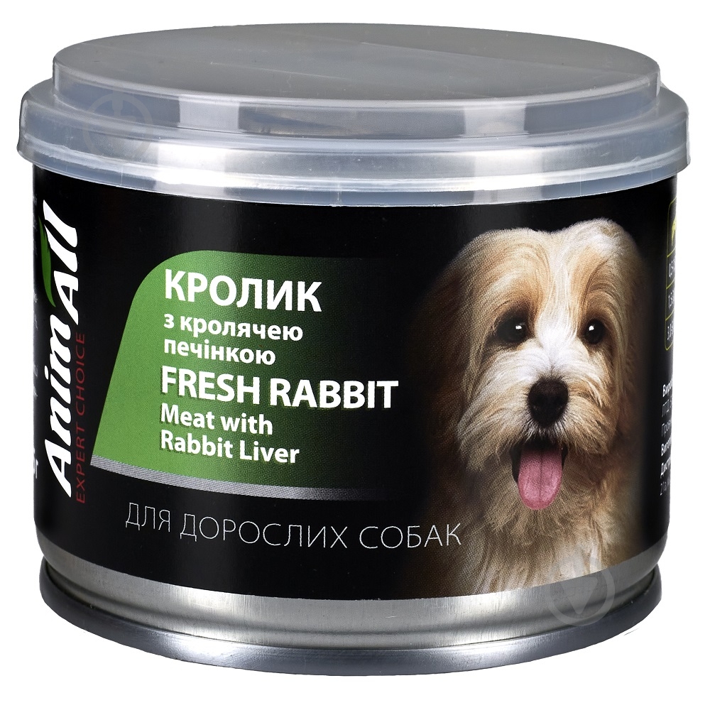 Корм влажный AnimAll с кролем и кроличьей печенью 195 г - фото 1 Корм влажный AnimAll с кролем и кроличьей печенью 195 г - фото 1
