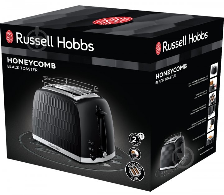 Тостер Russell Hobbs 26061-56 Honeycomb Black - фото 6