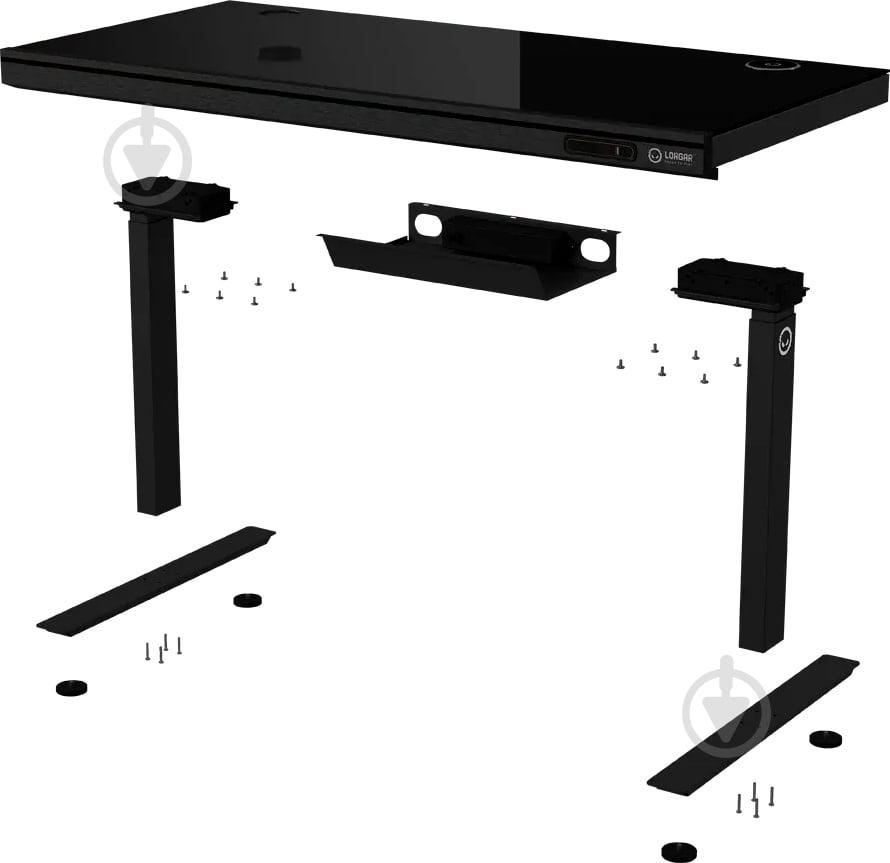 Стол игровой LORGAR PRO 80G Glass Black (LRG-DP80G) - фото 7 Стол игровой LORGAR PRO 80G Glass Black (LRG-DP80G) - фото 7