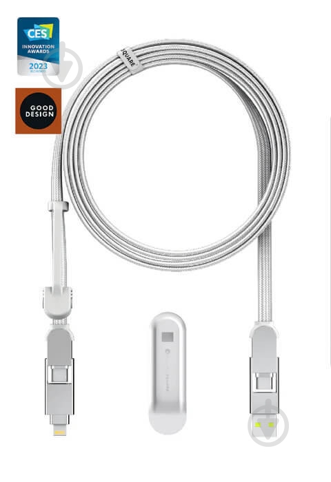 Кабель Rolling Square 6 в 1 inCharge XL 3 м білий (XLL02R) - фото 1 Кабель Rolling Square 6 в 1 inCharge XL 3 м білий (XLL02R) - фото 1