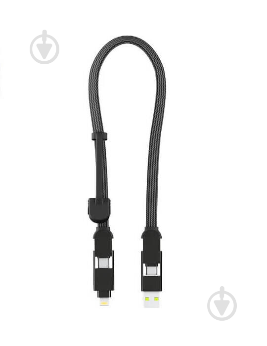 Кабель Rolling Square 6 в 1 inCharge XL 30 см 0,3 м черный (XLS01R) - фото 1 Кабель Rolling Square 6 в 1 inCharge XL 30 см 0,3 м черный (XLS01R) - фото 1