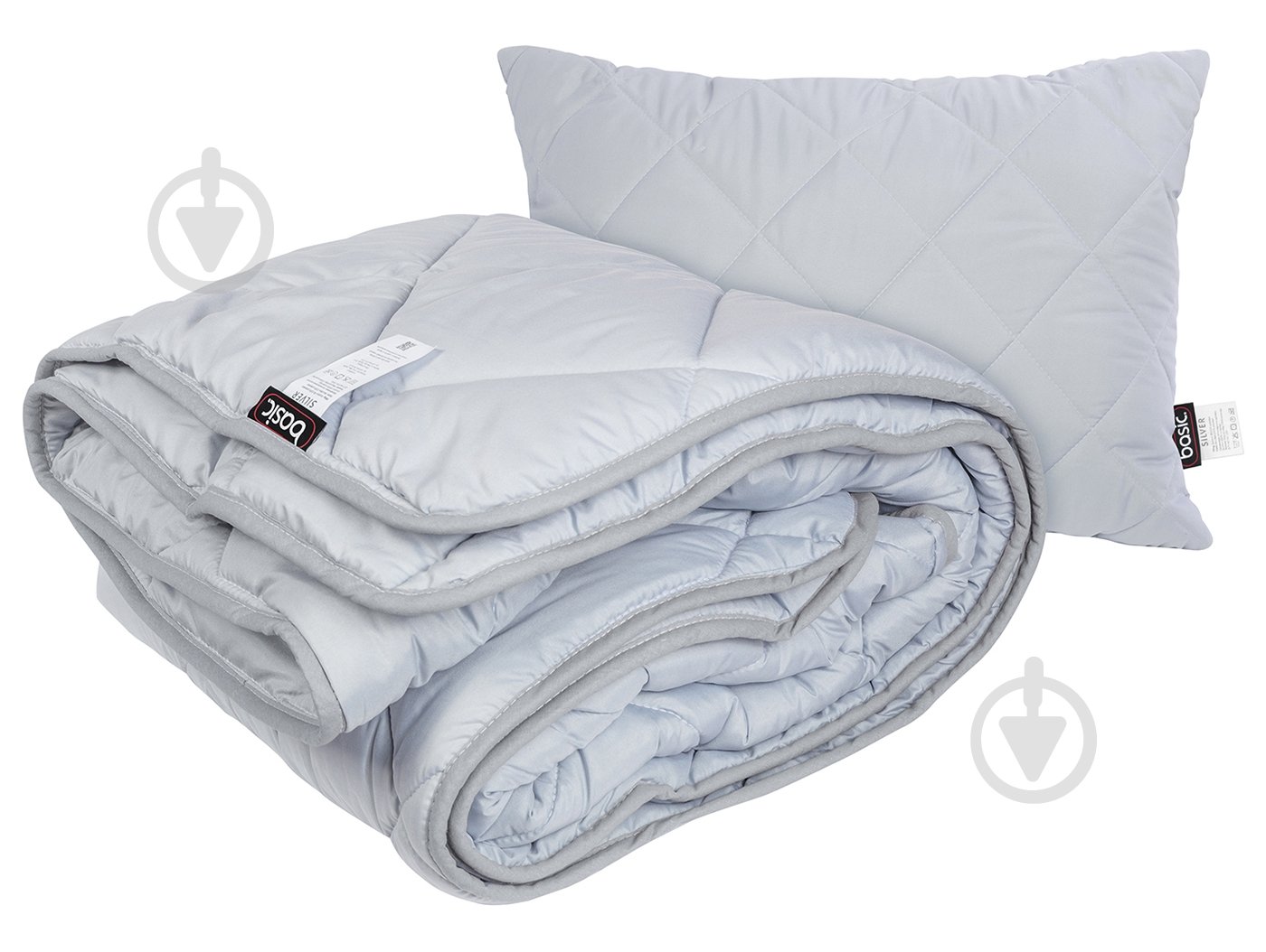 Набор Basic Silver одеяло + подушка 140x205 см Sonex серый - фото 1 Набор Basic Silver одеяло + подушка 140x205 см Sonex серый - фото 1