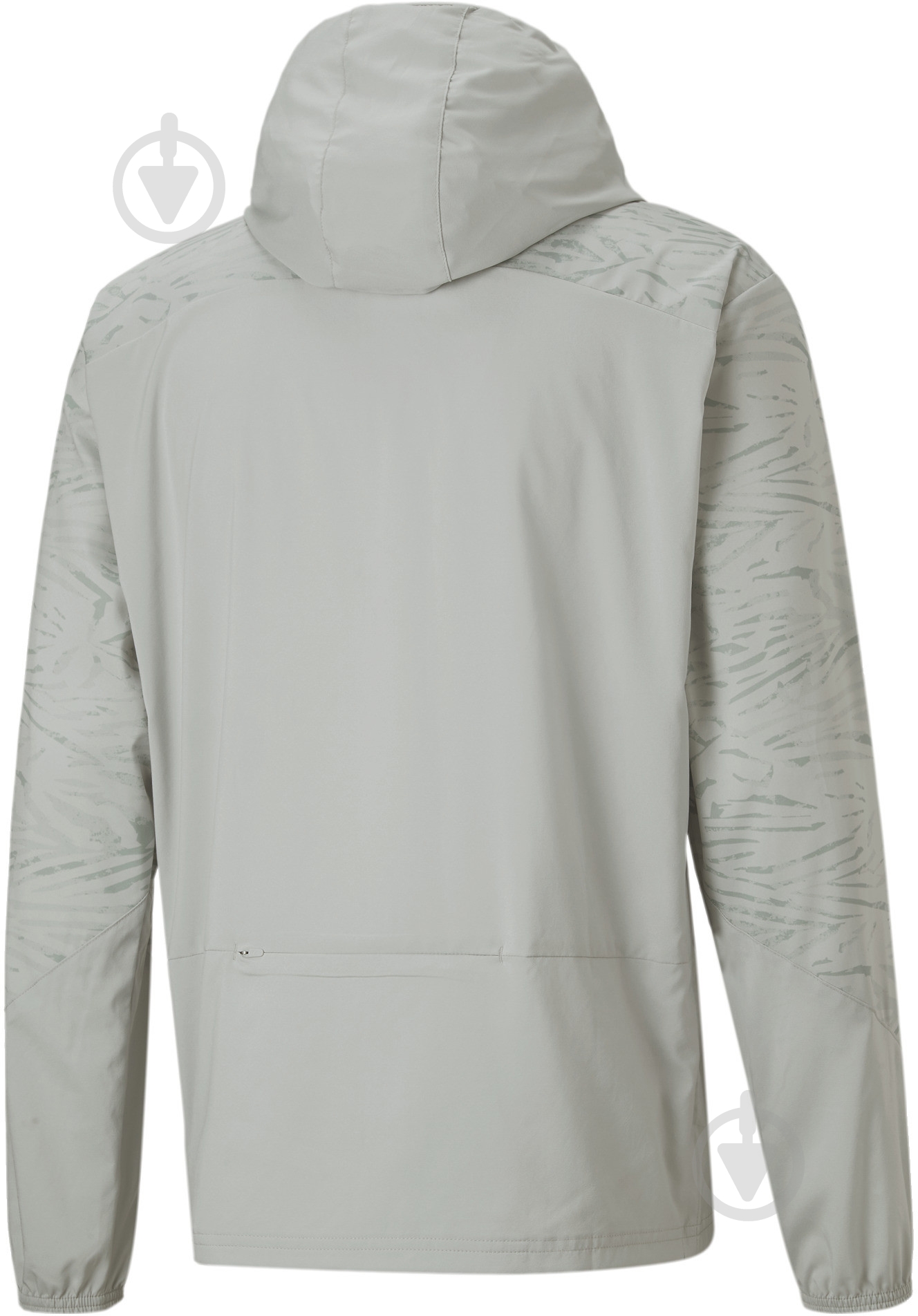 Вітрівка чоловіча демісезонна Puma RUN GRAPHIC HOODED JACKET M 52140519 р.M сіра - фото 5 Вітрівка чоловіча демісезонна Puma RUN GRAPHIC HOODED JACKET M 52140519 р.M сіра - фото 5