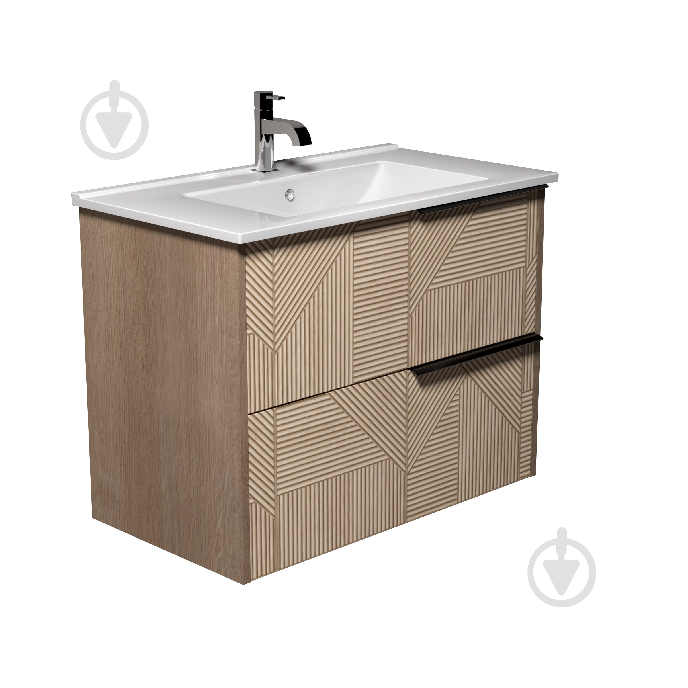 Тумба подвесная Мойдодыр ILLUSION 80-А с умывальником Su-80 - фото 1