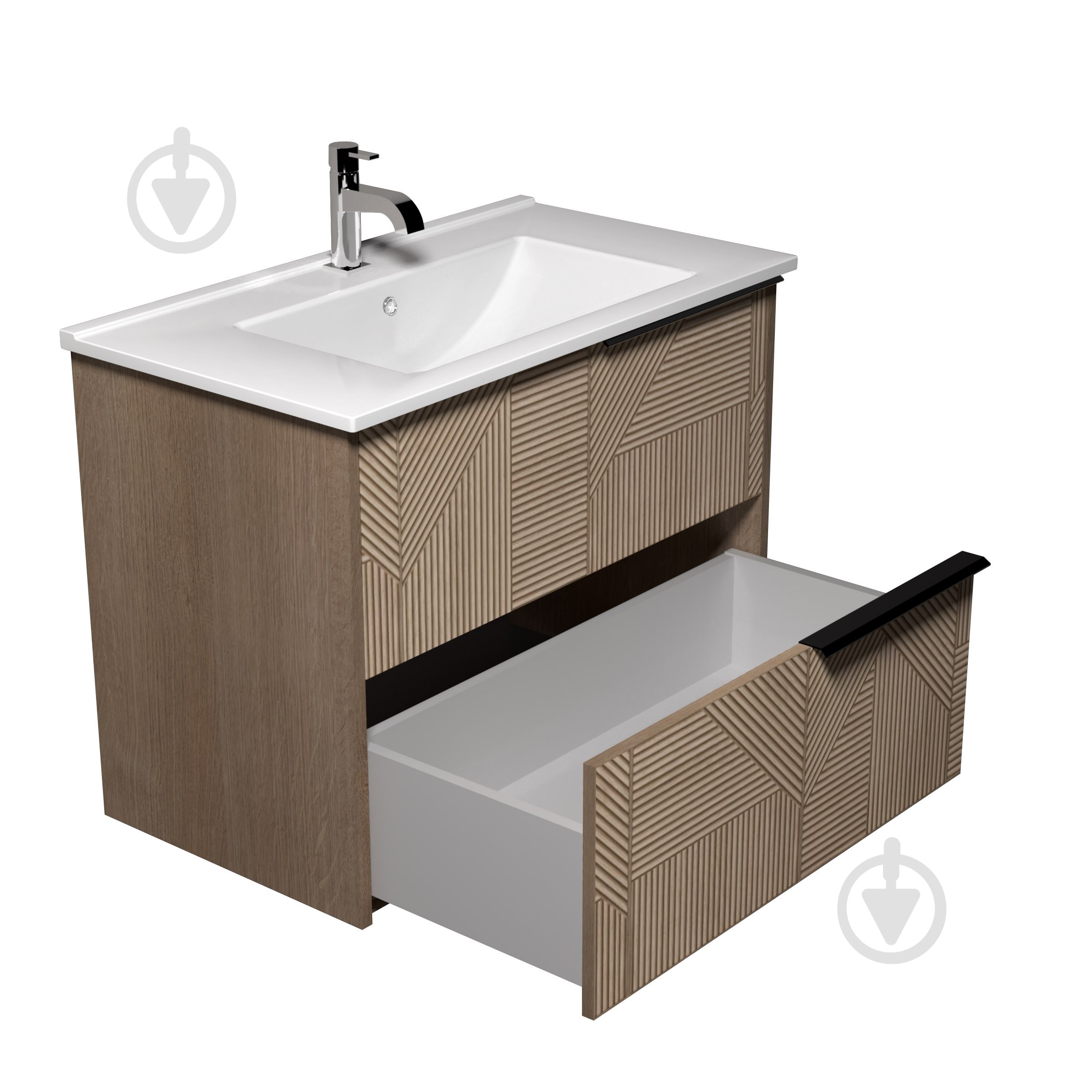 Тумба подвесная Мойдодыр ILLUSION 80-А с умывальником Su-80 - фото 3