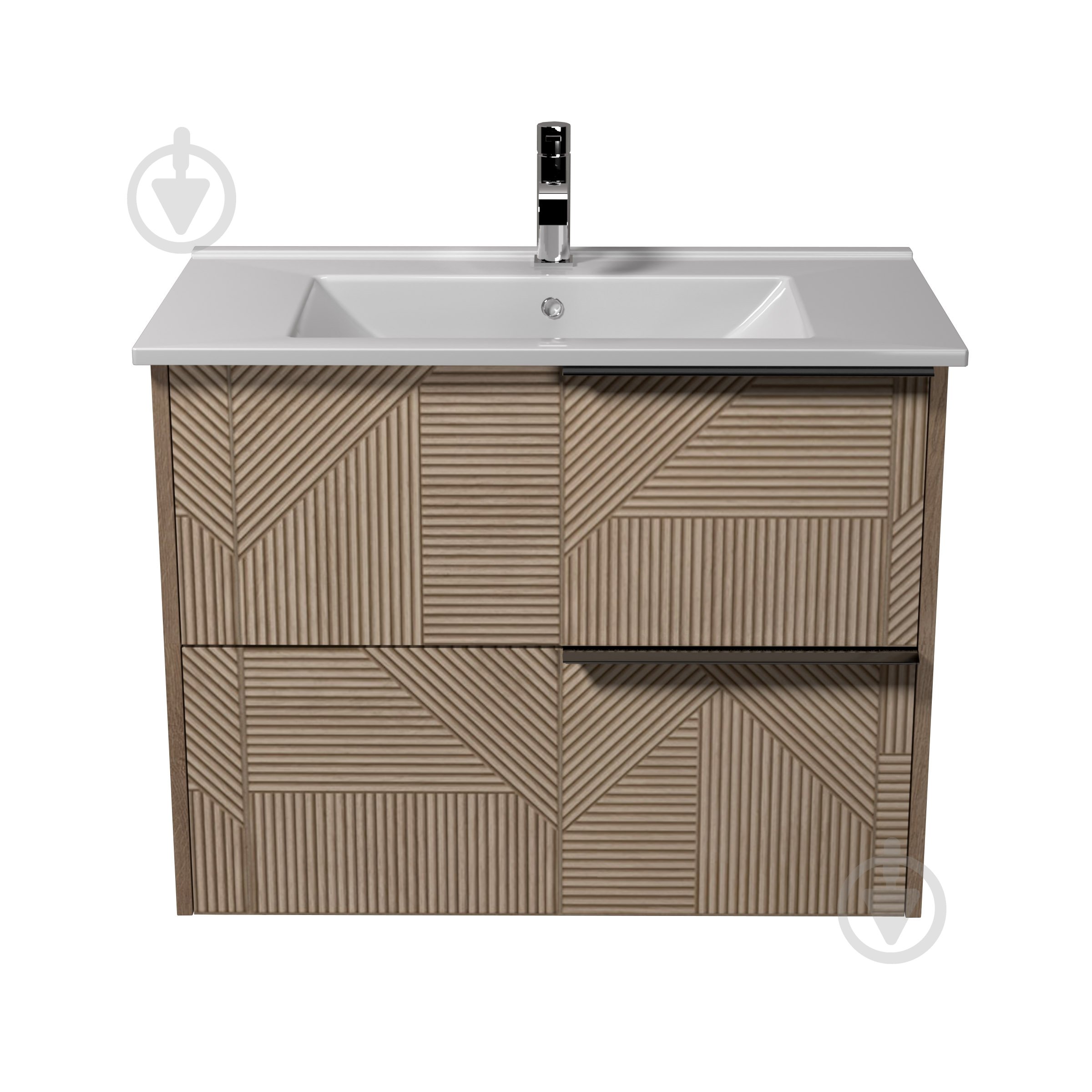 Тумба подвесная Мойдодыр ILLUSION 80-А с умывальником Su-80 - фото 4