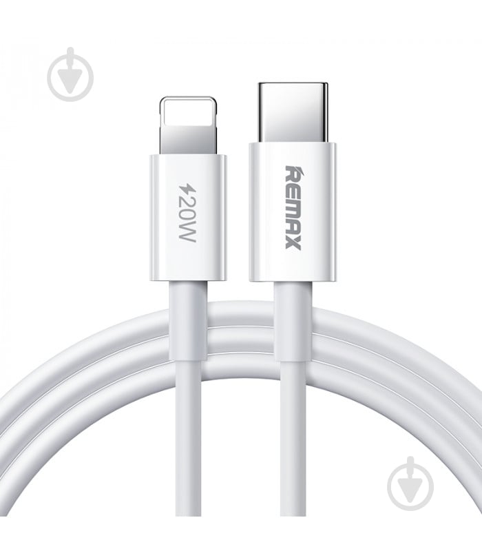 Кабель Remax Series Type-C to Lightning 20W 1 м белый (RC-C026) - фото 1 Кабель Remax Series Type-C to Lightning 20W 1 м белый (RC-C026) - фото 1
