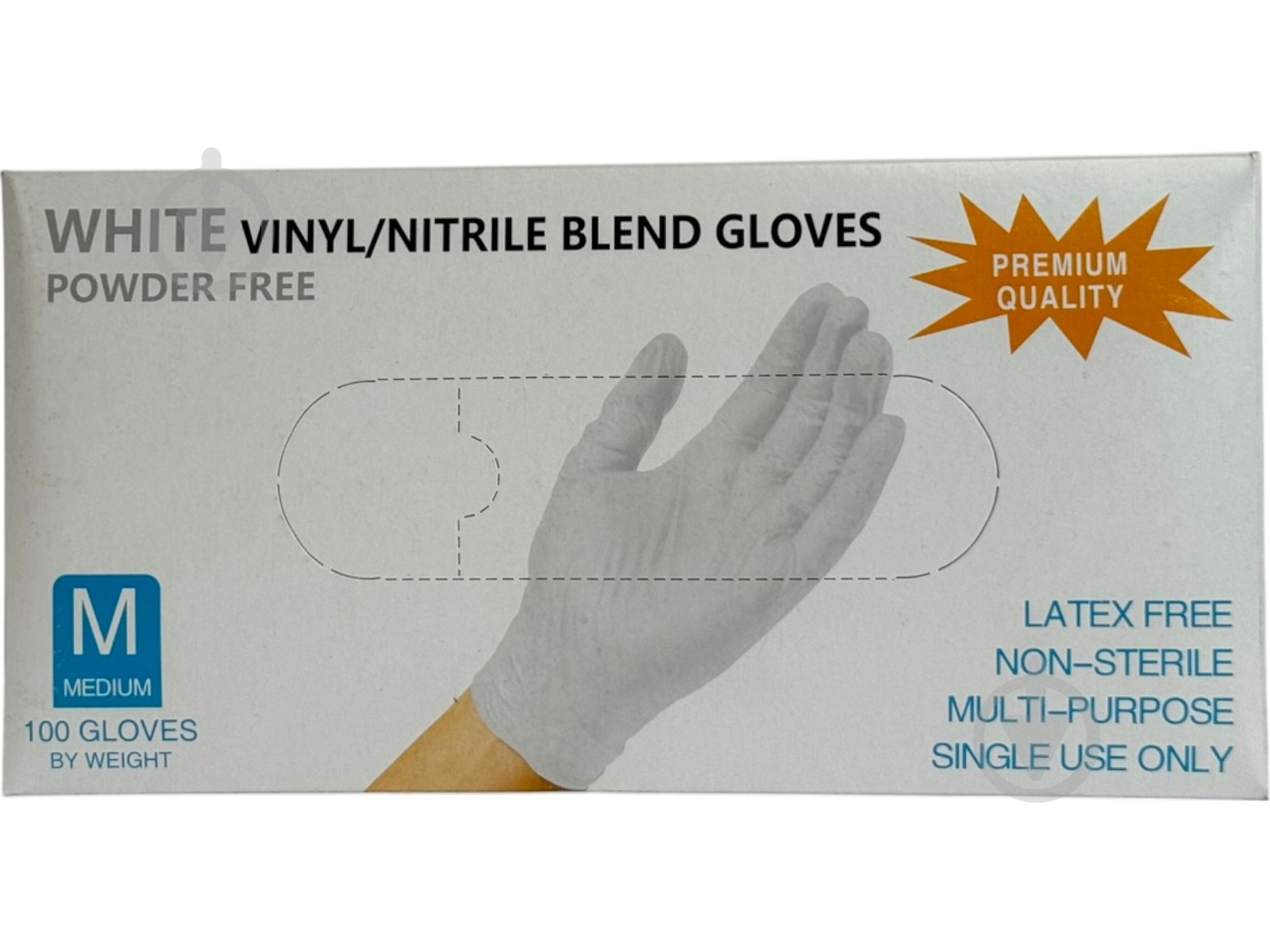 Перчатки медицинские Care 365 виниловые белые р.M 100 шт./уп. - фото 1 Перчатки медицинские Care 365 виниловые белые р.M 100 шт./уп. - фото 1