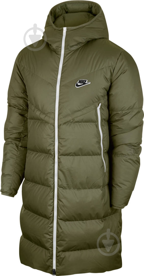 Куртка-парка мужская зимняя Nike M NSW DWN FIL WR PARKA SHLD CU4408-380 р.XL зеленая - фото 1