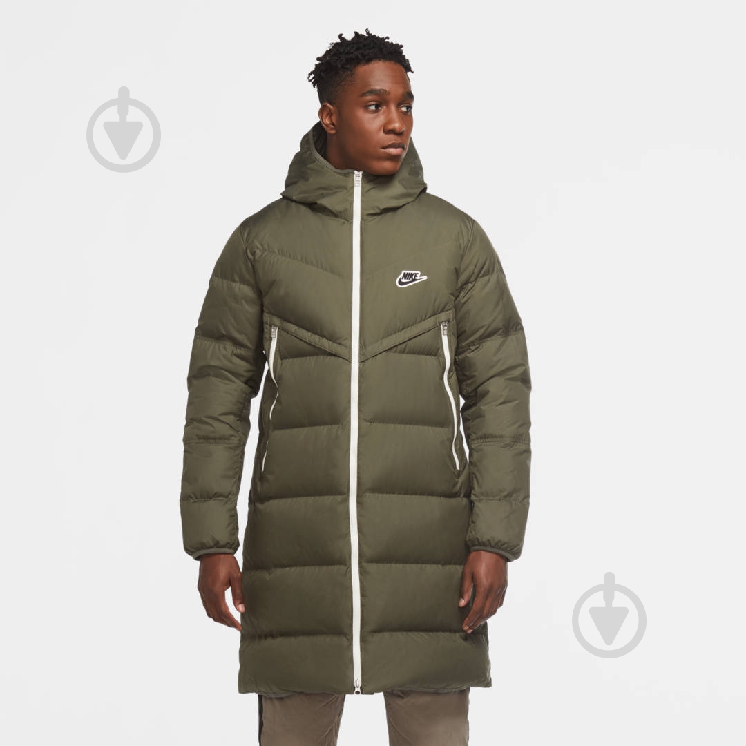 Куртка-парка мужская зимняя Nike M NSW DWN FIL WR PARKA SHLD CU4408-380 р.XL зеленая - фото 4