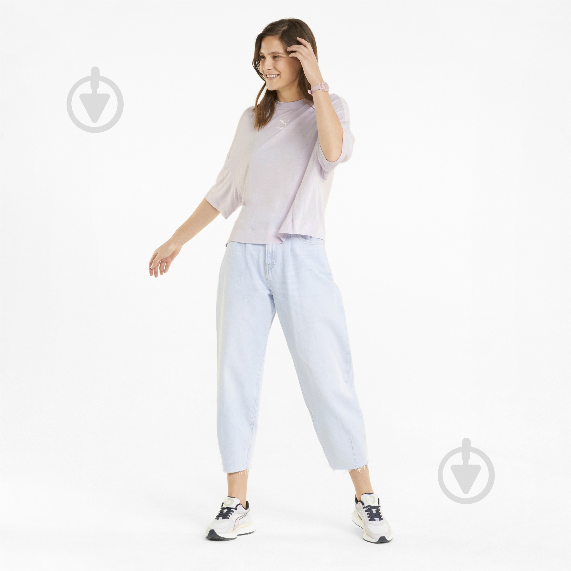 Футболка Puma Classics Splitside Tee 53350917 р.S сиреневый - фото 3