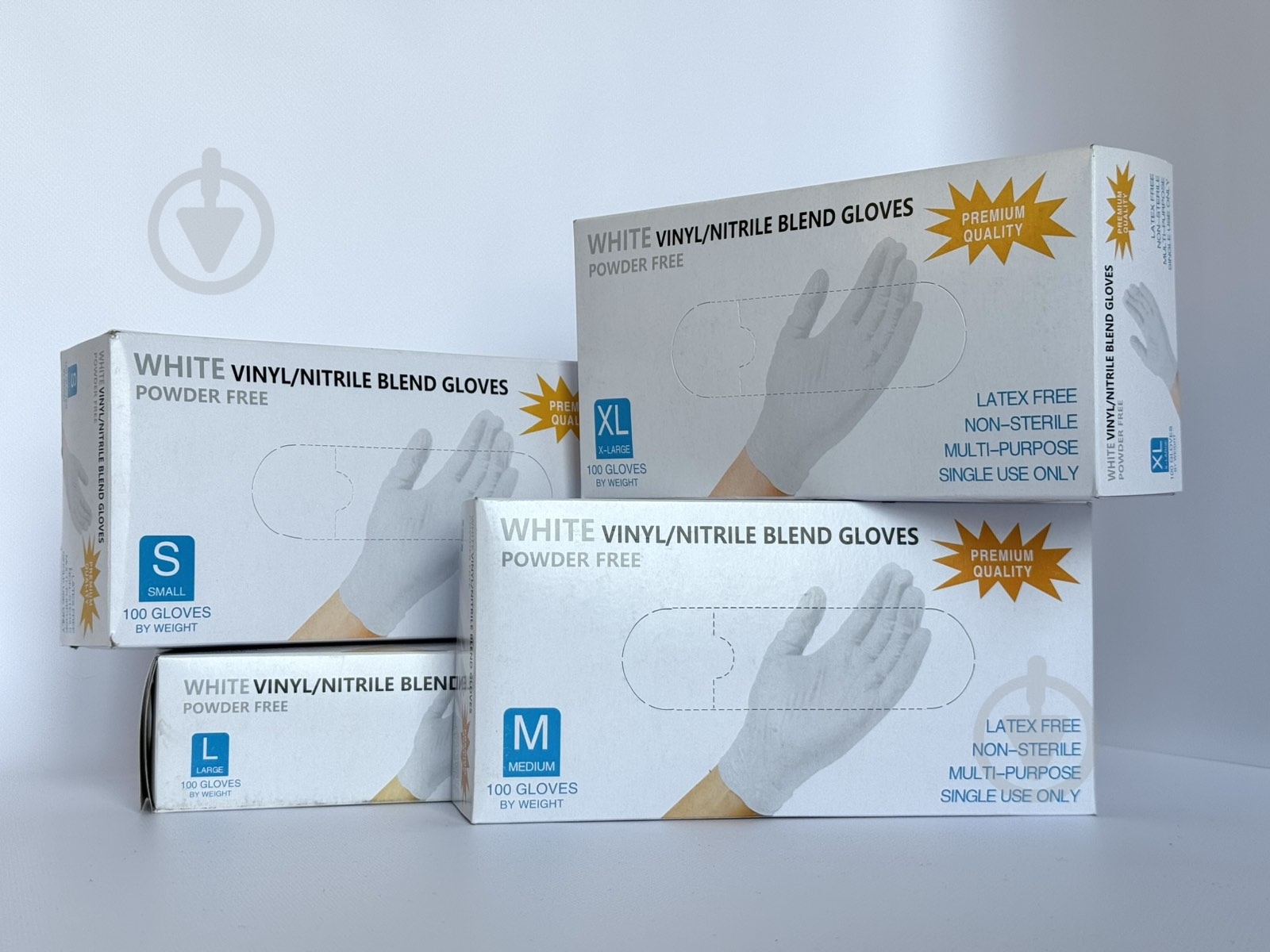 Перчатки медицинские Care 365 виниловые белые р.XL 100 шт./уп. - фото 3