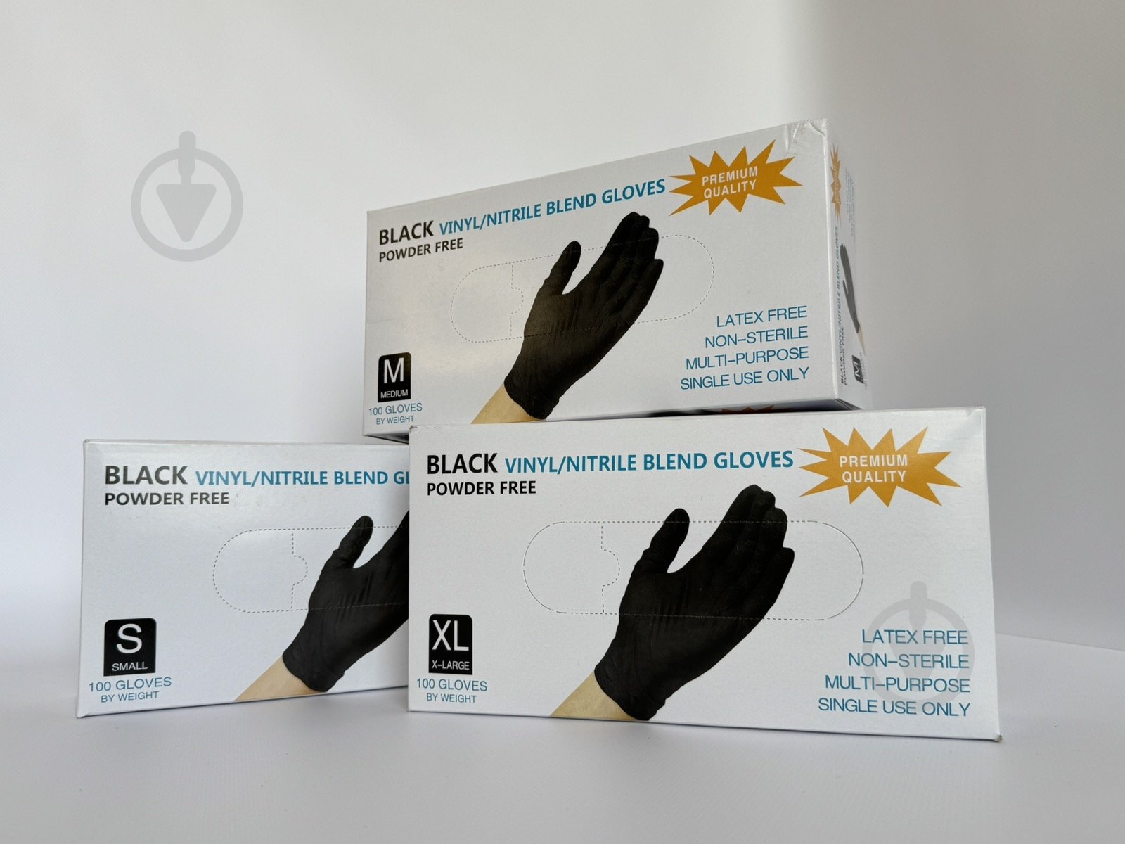 Рукавички медичні Care 365 вінілові чорні р.XL 100 шт./уп. - фото 2 Рукавички медичні Care 365 вінілові чорні р.XL 100 шт./уп. - фото 2