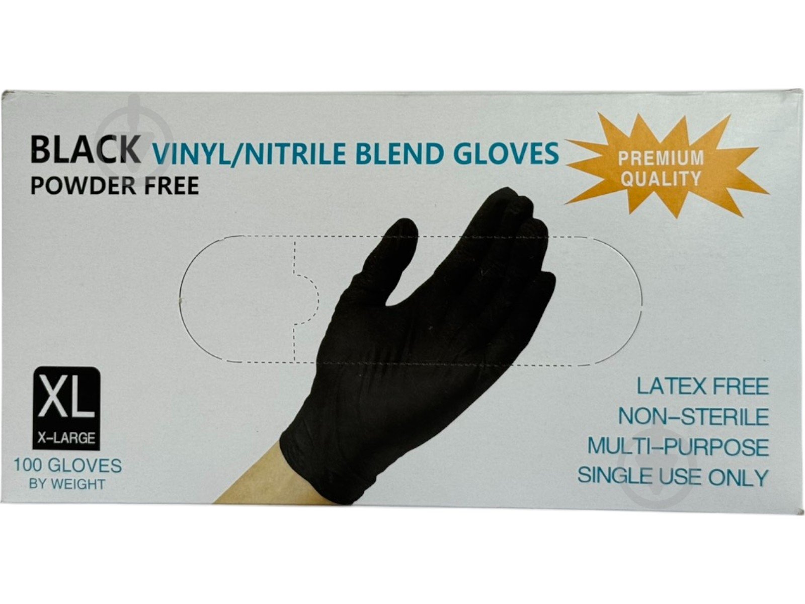 Рукавички медичні Care 365 вінілові чорні р.XL 100 шт./уп. - фото 1 Рукавички медичні Care 365 вінілові чорні р.XL 100 шт./уп. - фото 1