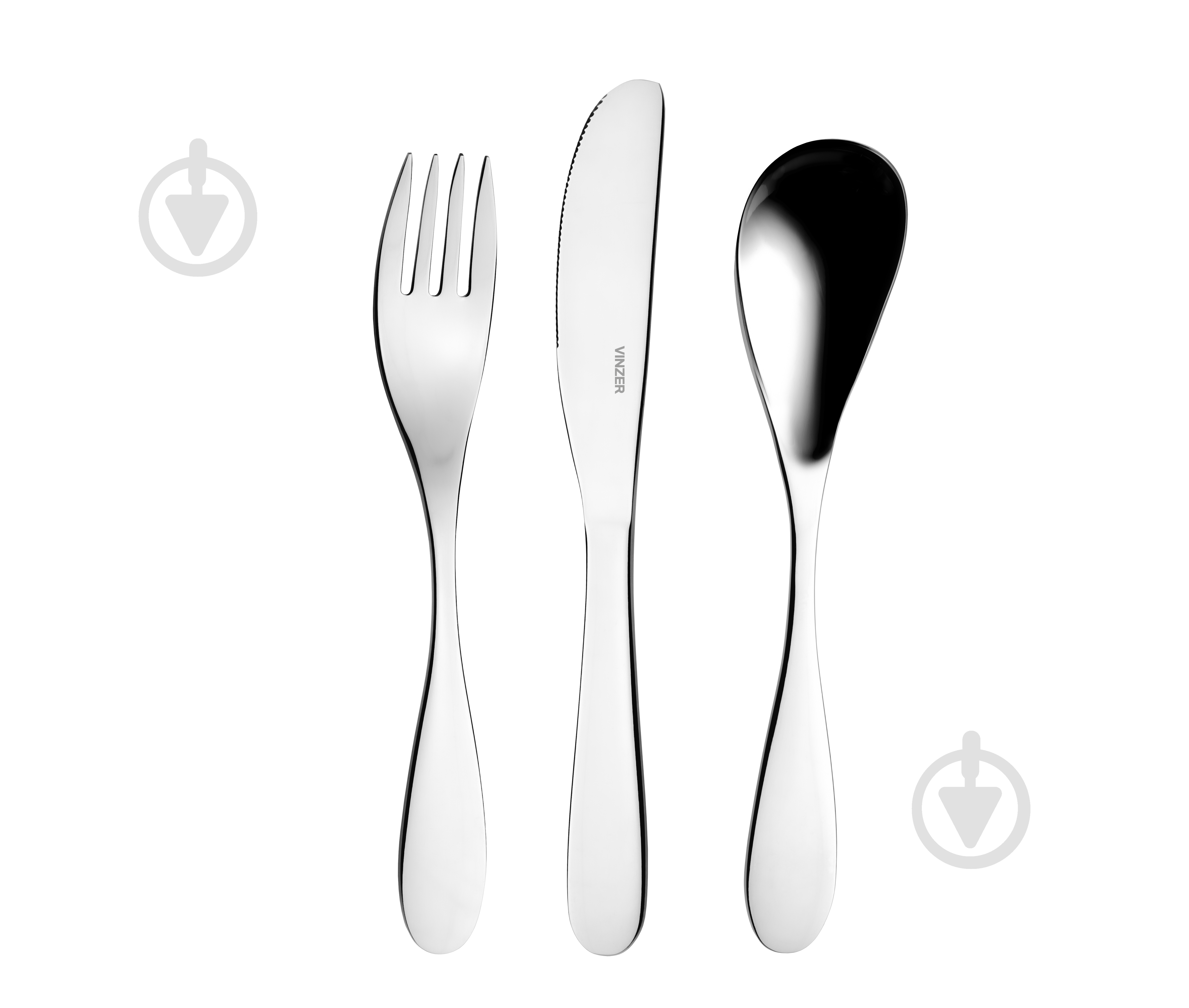 Набор столовых приборов детский Vinzer 3 предмети 50334 - фото 1 Набор столовых приборов детский Vinzer 3 предмети 50334 - фото 1