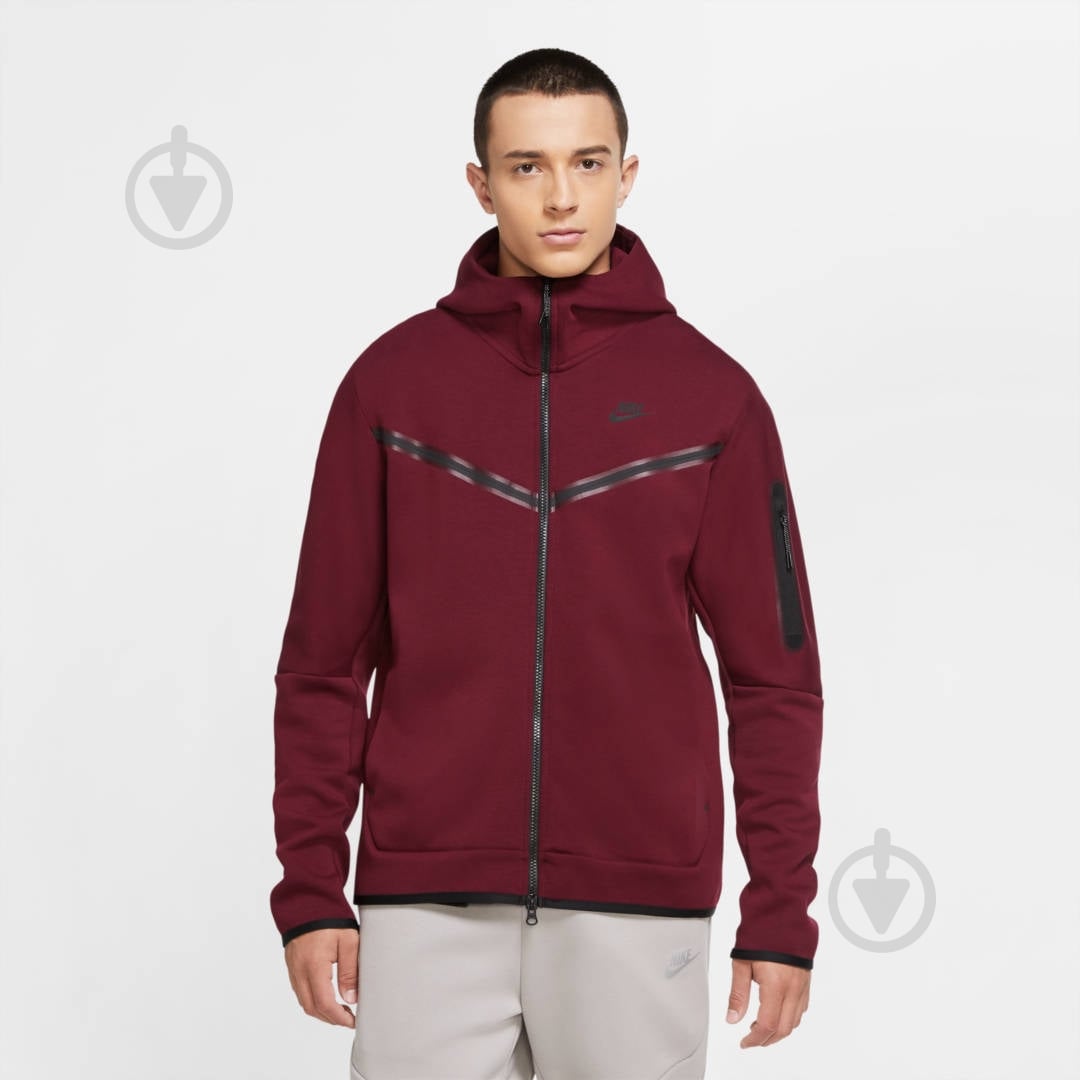 Джемпер Nike M NSW TCH FLC HOODIE FZ WR CU4489-638 р. S красный - фото 4