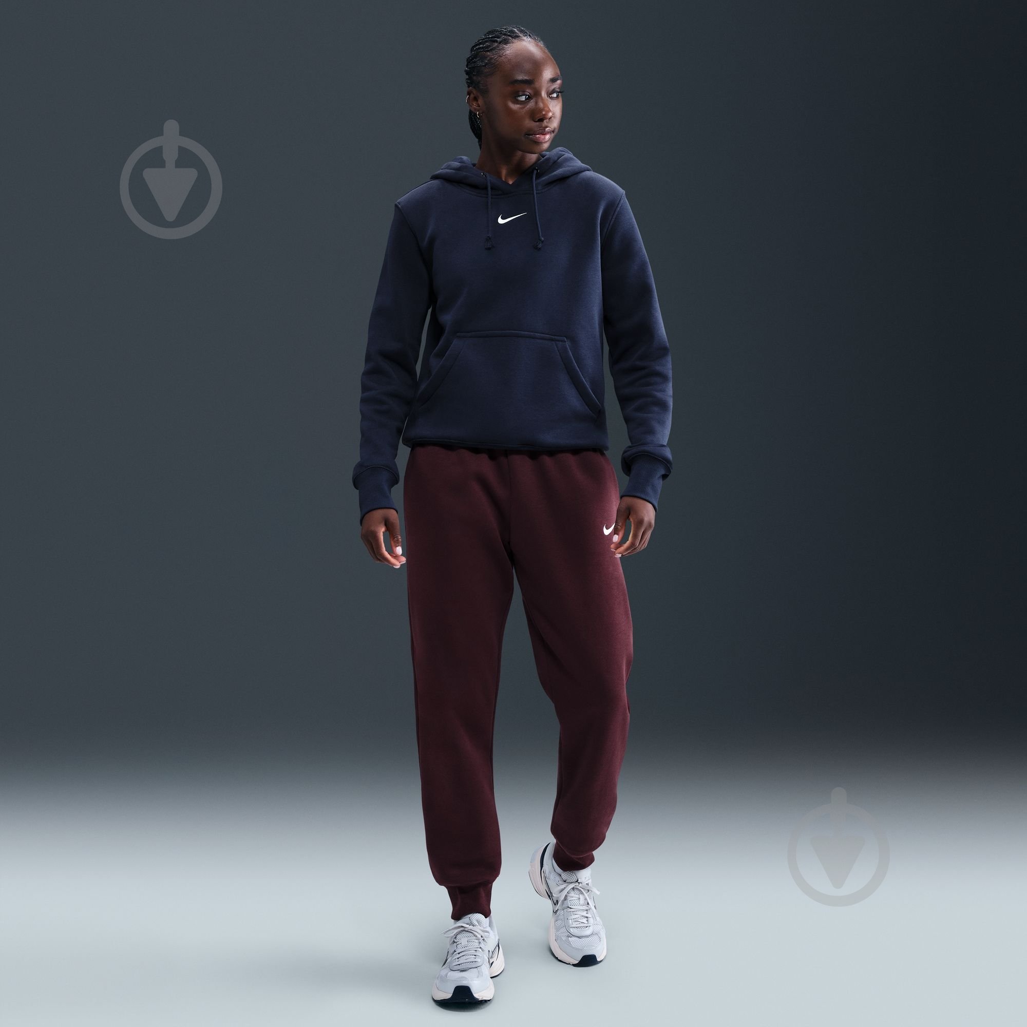 Джемпер Nike W NSW PHNX FLC STD PO HOODIE HF6839-410 р.L синій - фото 5 Джемпер Nike W NSW PHNX FLC STD PO HOODIE HF6839-410 р.L синій - фото 5