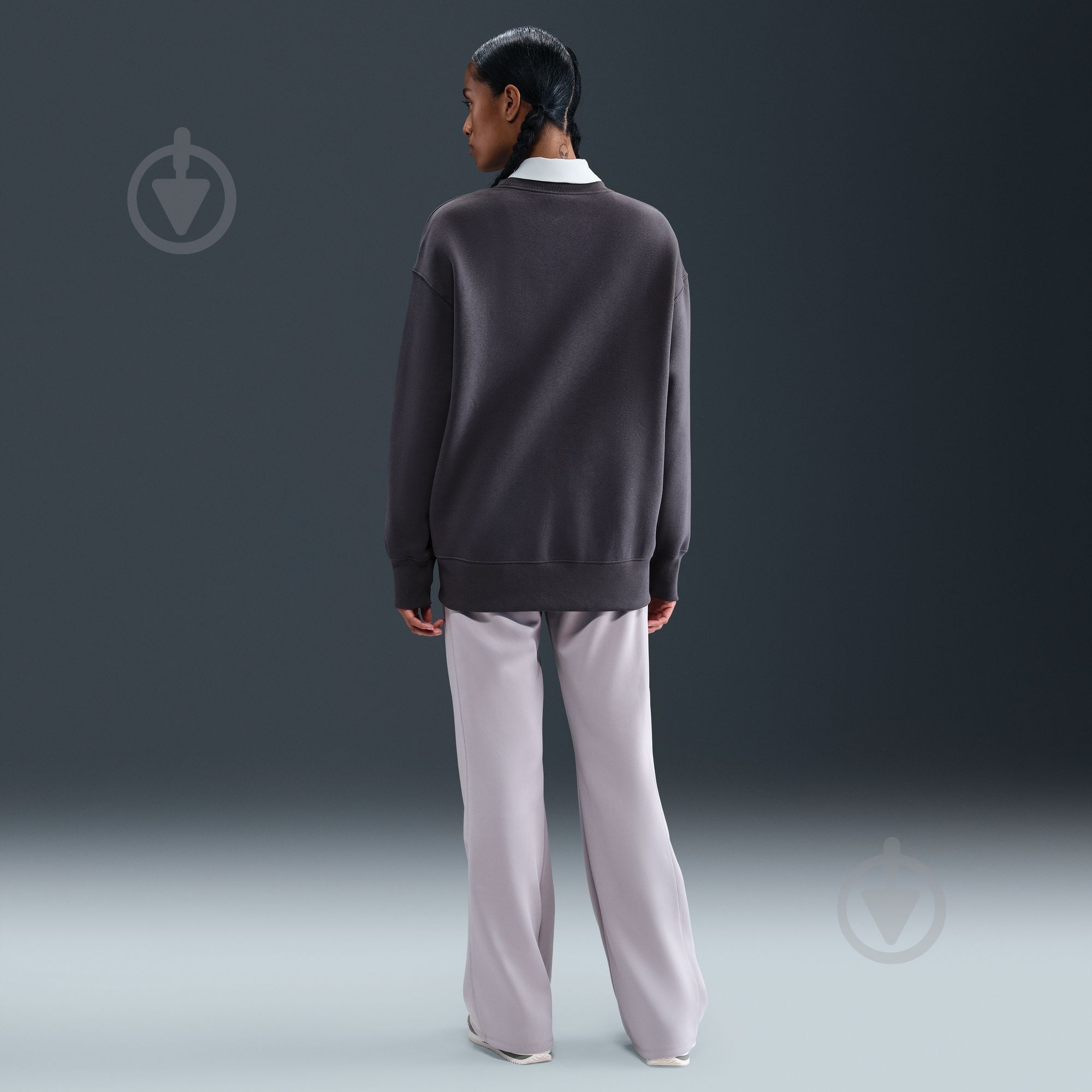 Джемпер Nike W NSW PHNX FLC OS LONG CREW FZ4270-036 р.M серый - фото 7 Джемпер Nike W NSW PHNX FLC OS LONG CREW FZ4270-036 р.M серый - фото 7