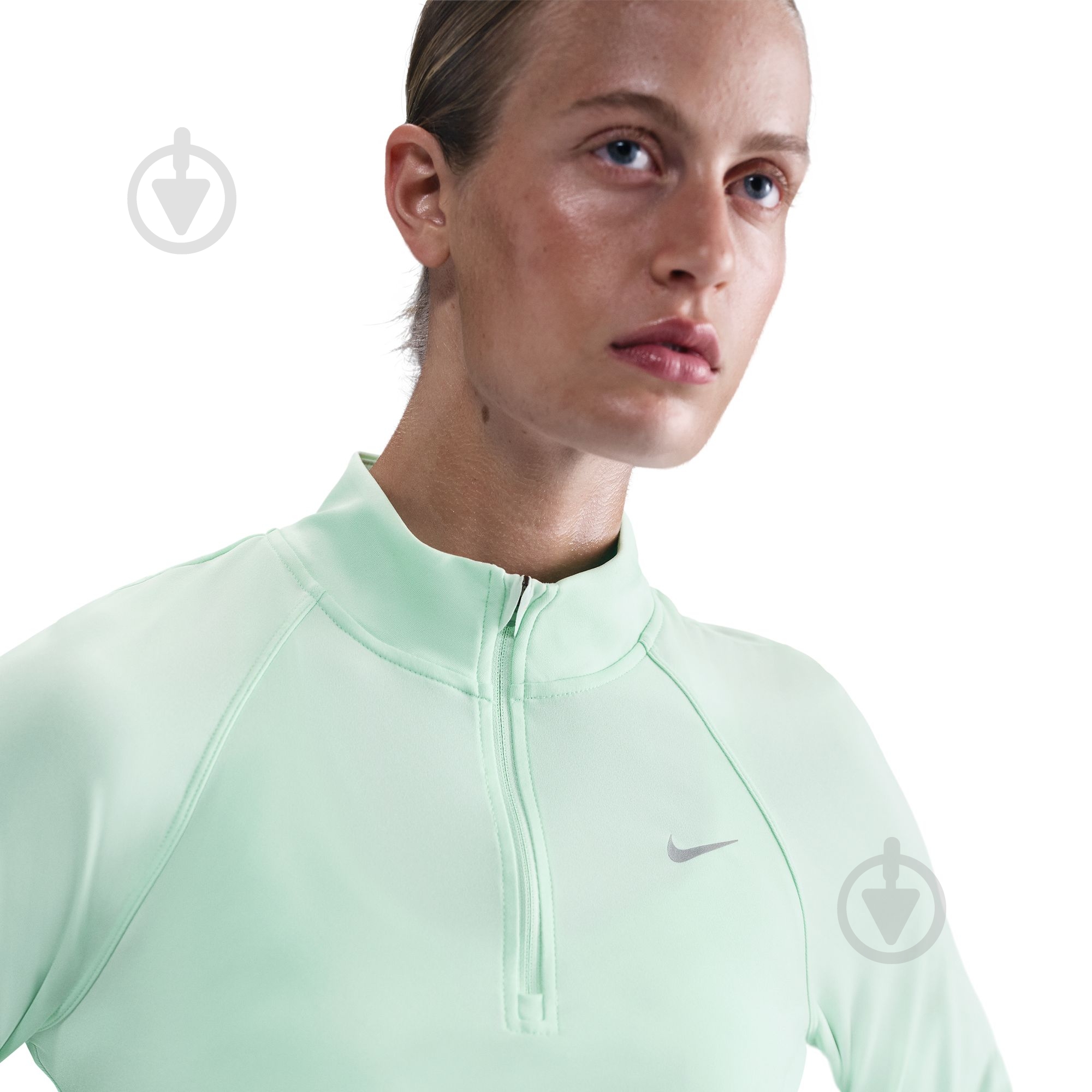 Джемпер Nike W NK TEMPO SWSH HBR DF HZ TOP HV2842-353 р.S зеленый - фото 6