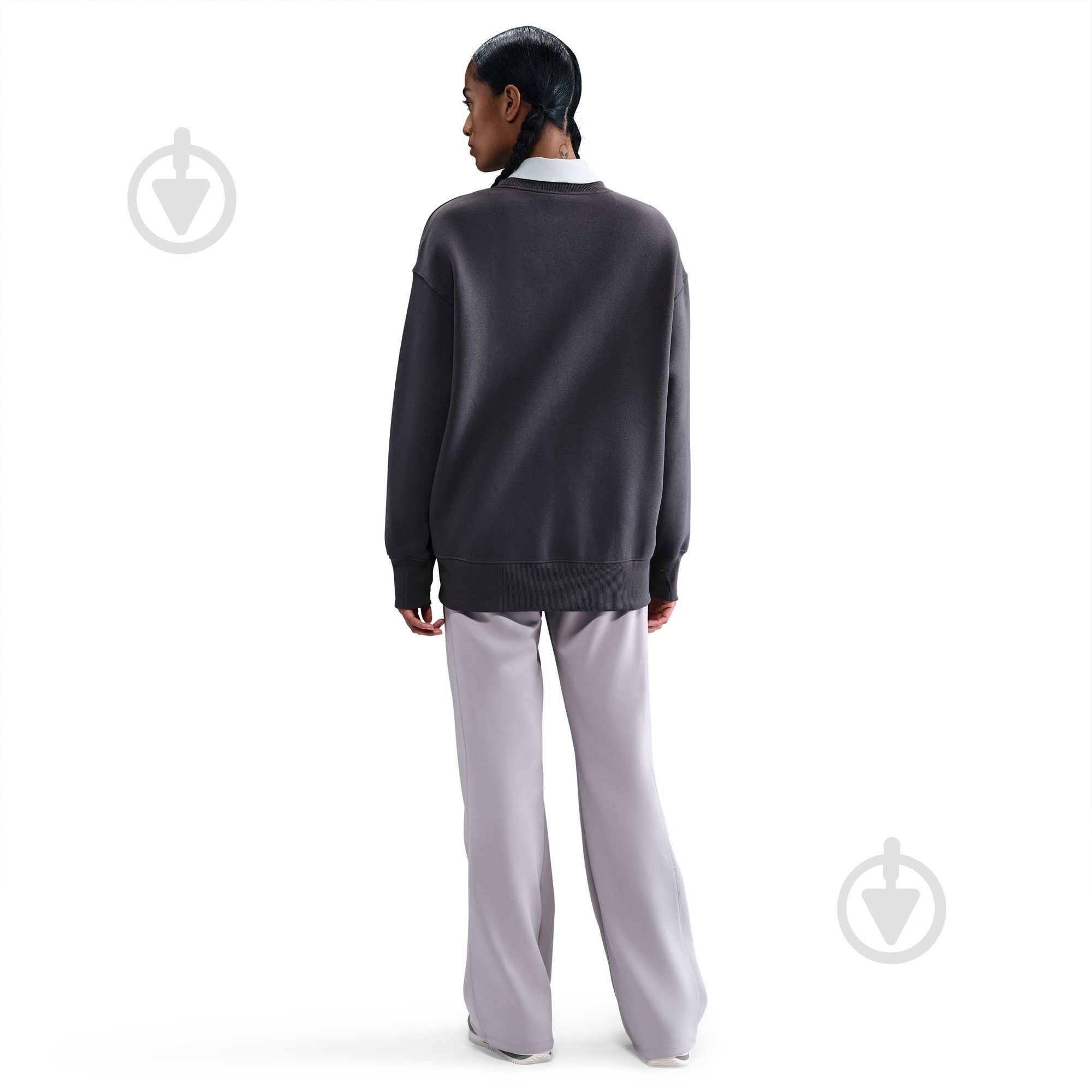 Джемпер Nike W NSW PHNX FLC OS LONG CREW FZ4270-036 р.S сірий - фото 3