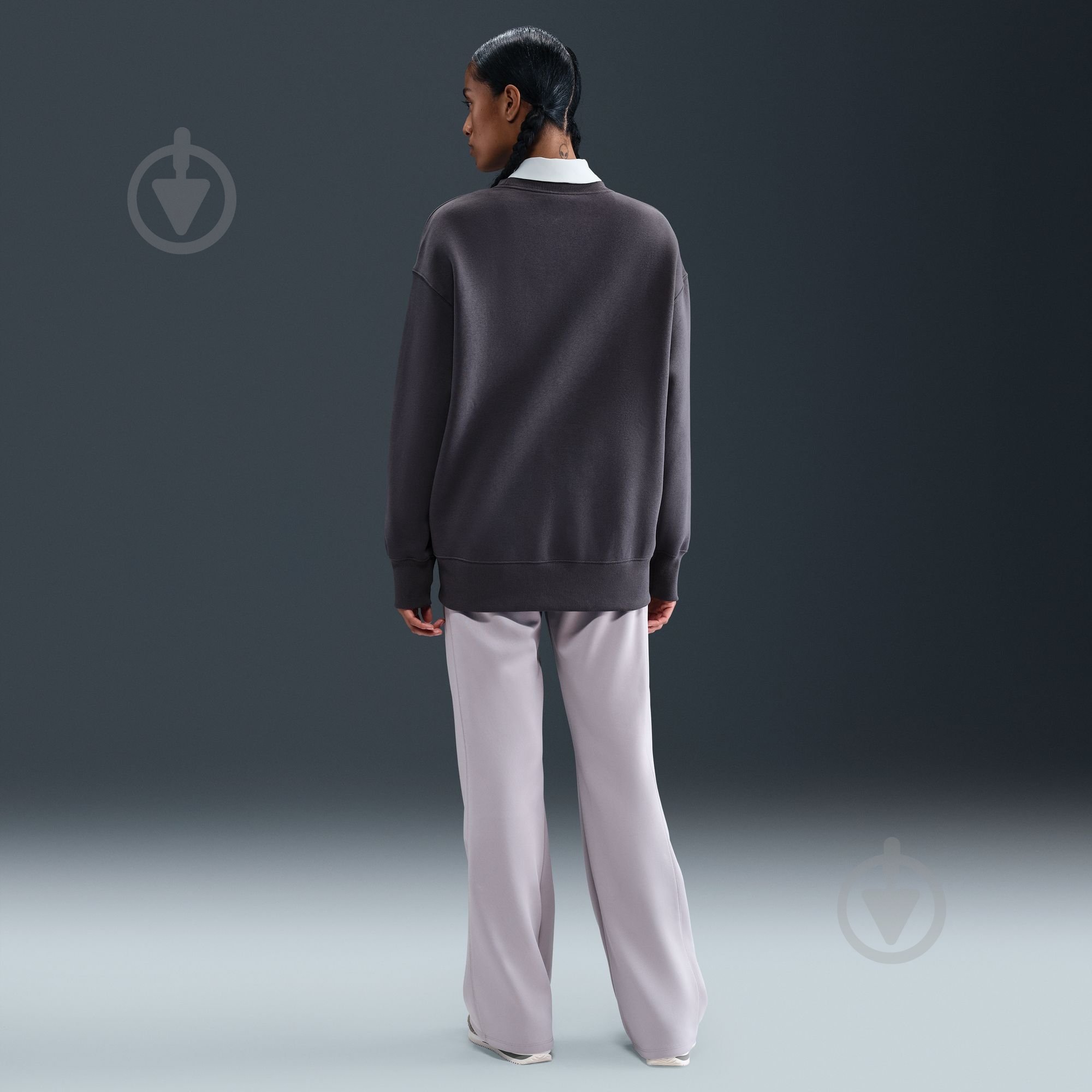 Джемпер Nike W NSW PHNX FLC OS LONG CREW FZ4270-036 р.S сірий - фото 7