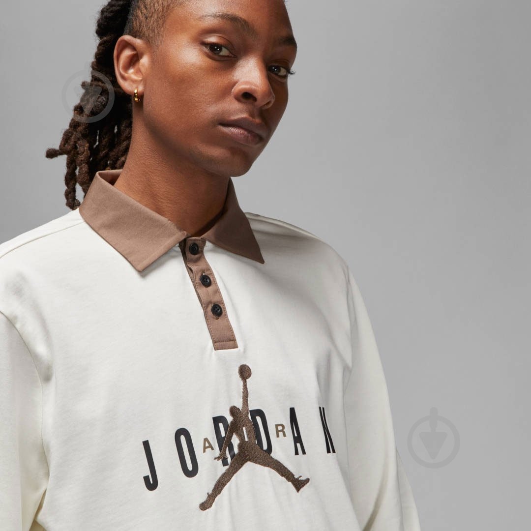 Футболка Nike M J ESS RUGBY TOP DV7654-133 р.L белый - фото 3