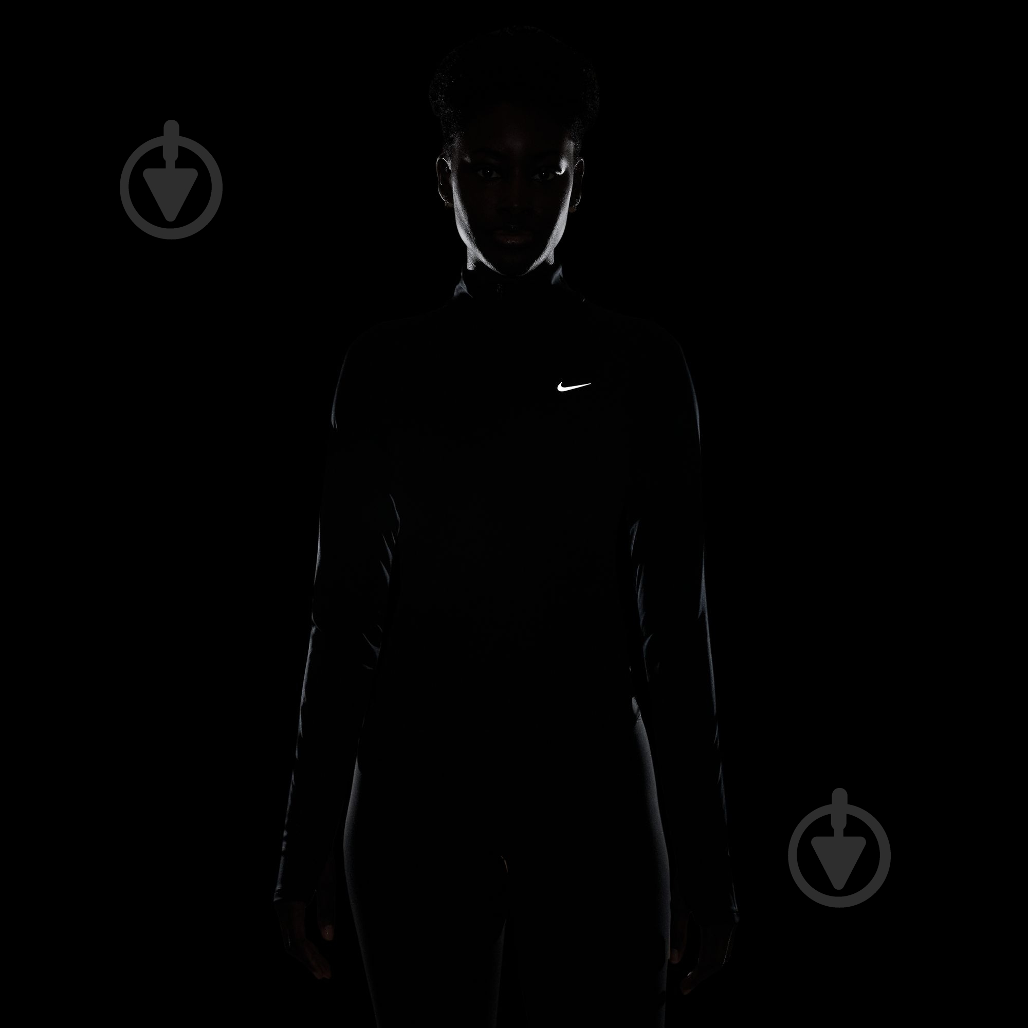 Джемпер Nike W NK TEMPO SWSH HBR DF HZ TOP HV2842-010 р.S черный - фото 9