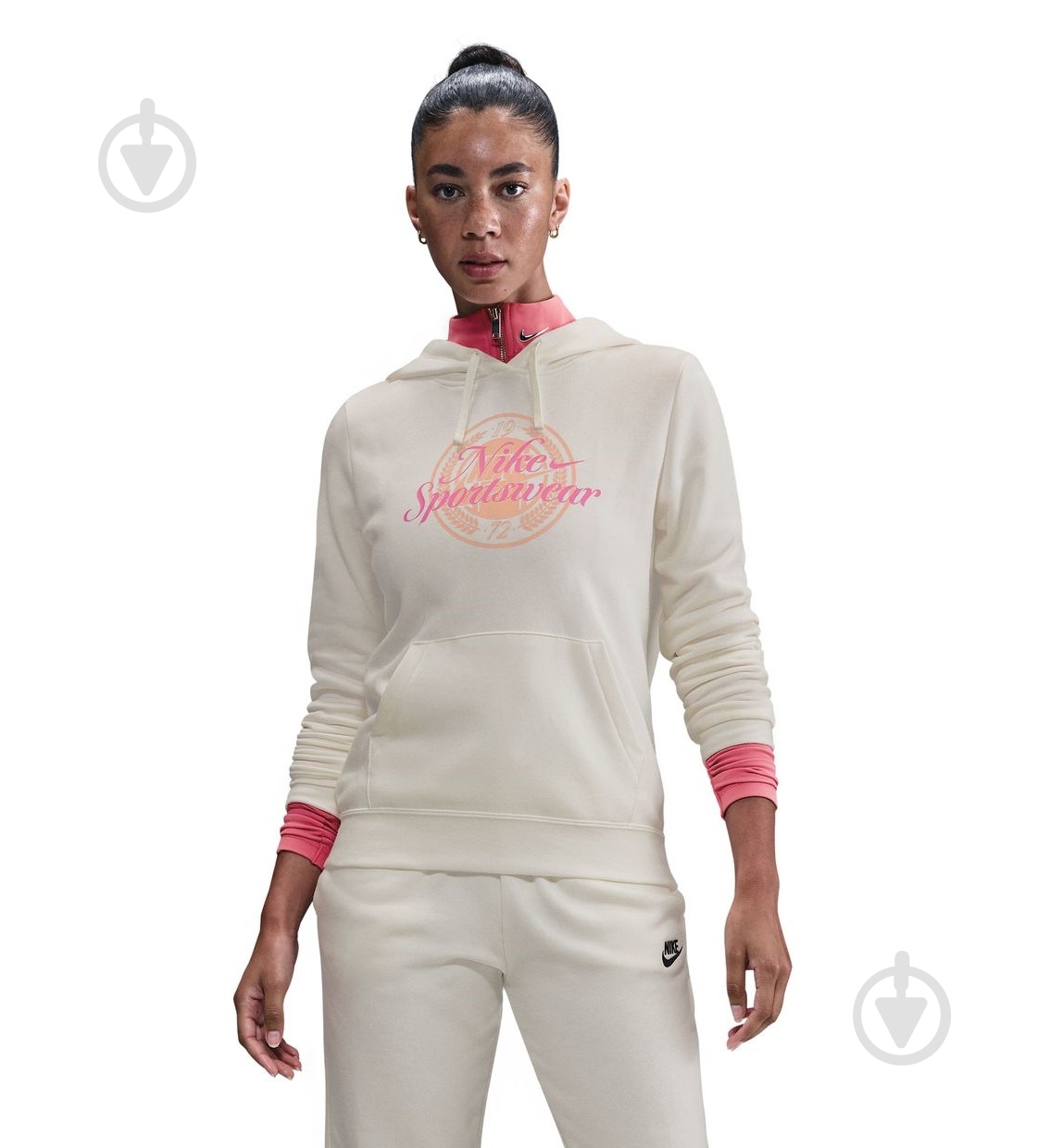 Джемпер Nike W NSW CLUB FLC GX STD PO HDY IH8496-133 р.XL бежевий - фото 1