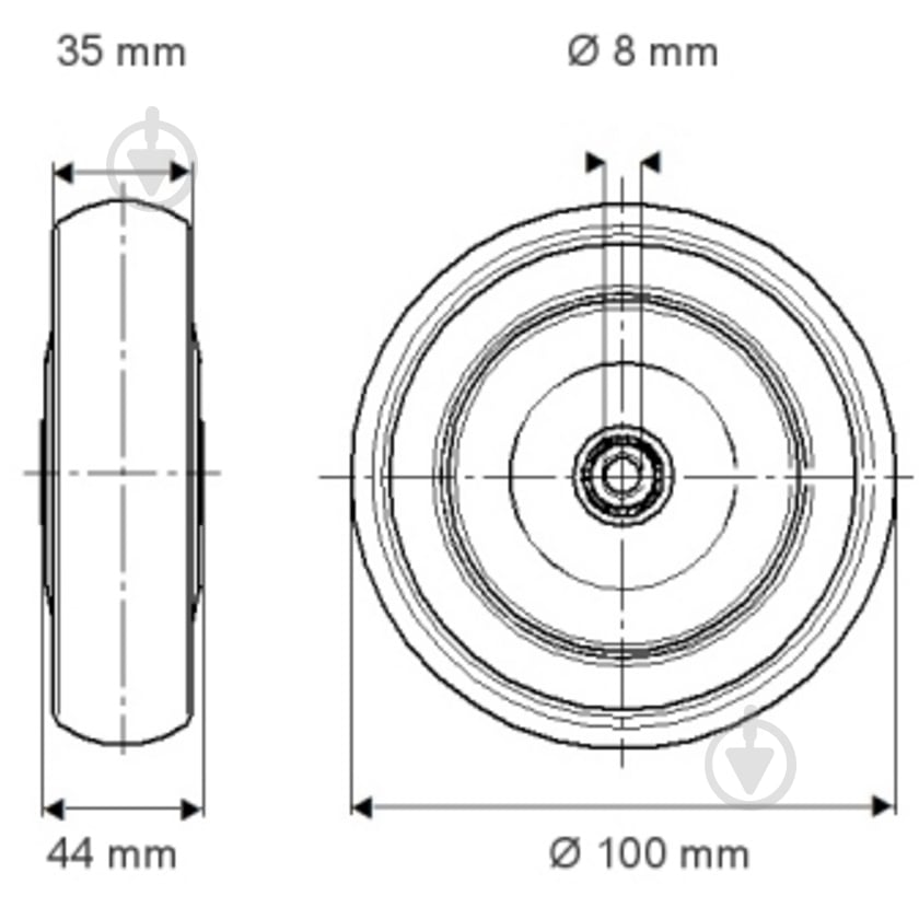 Колесо термопластическое TENTE d 100 мм Supratech PJP 100X35-8,3 Blue - фото 3 Колесо термопластическое TENTE d 100 мм Supratech PJP 100X35-8,3 Blue - фото 3