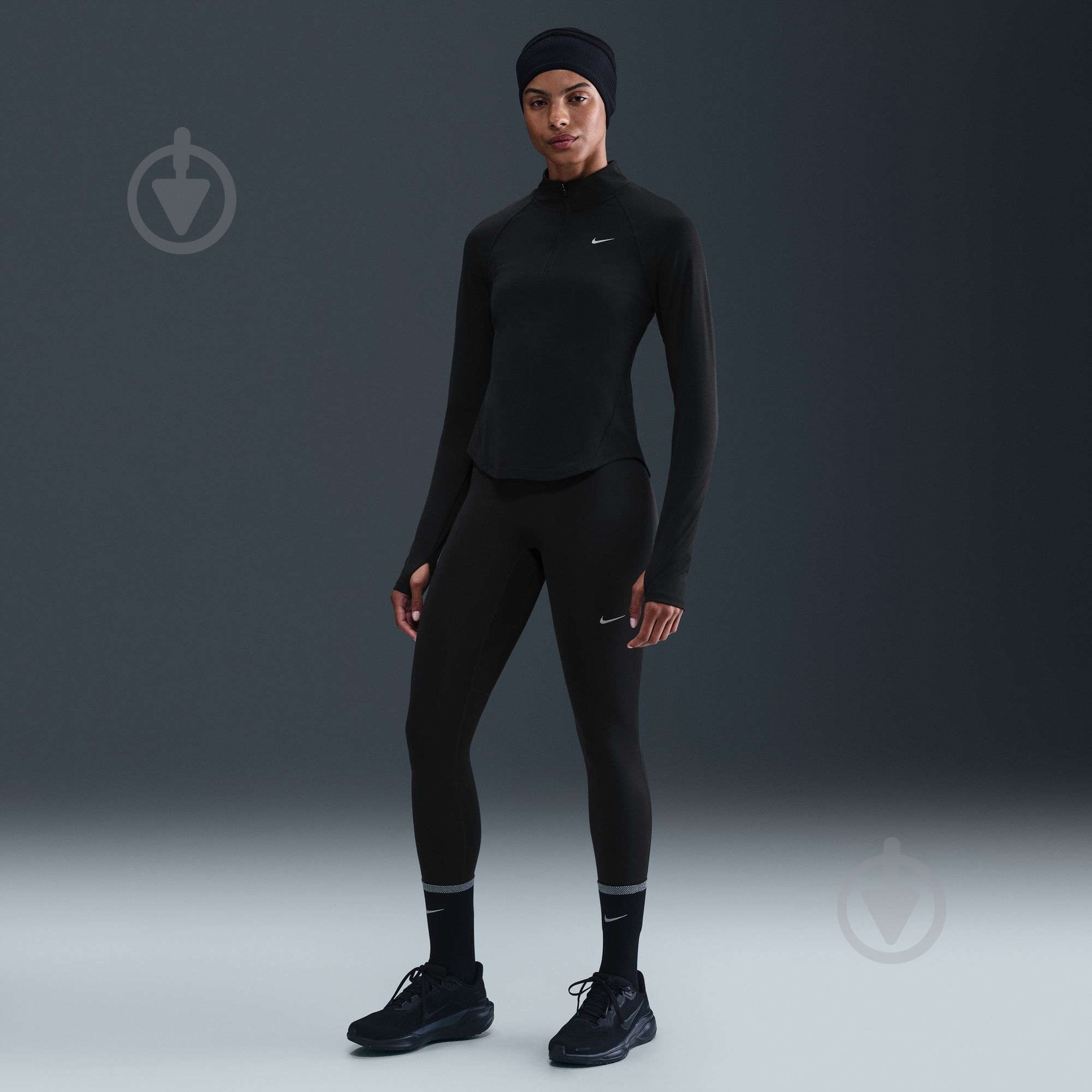 Джемпер Nike W NK TEMPO SWSH HBR DF HZ TOP HV2842-010 р.XS черный - фото 8