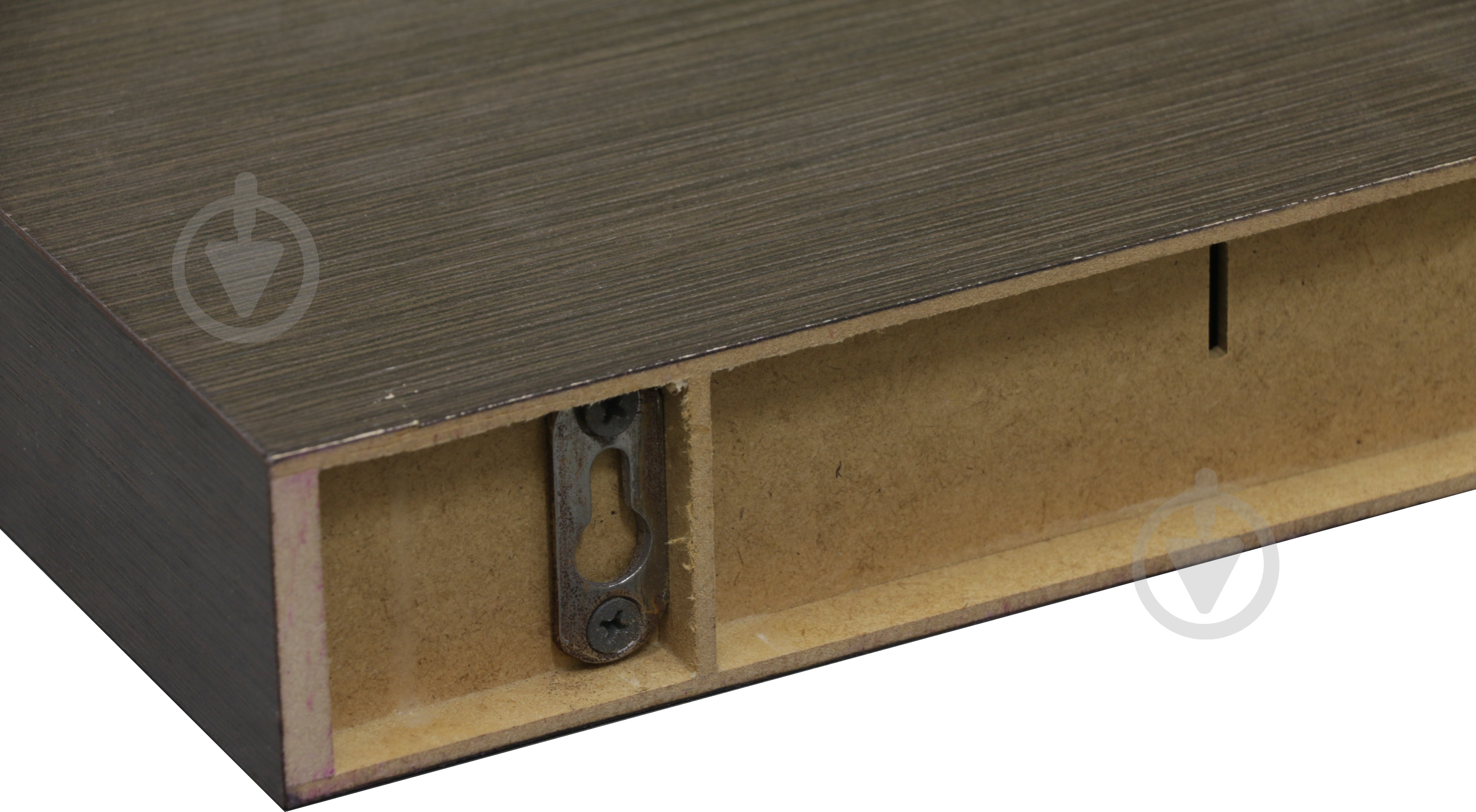 Полка Inteo в гостинную (3D HDF) 290x290x50 мм венге - фото 4