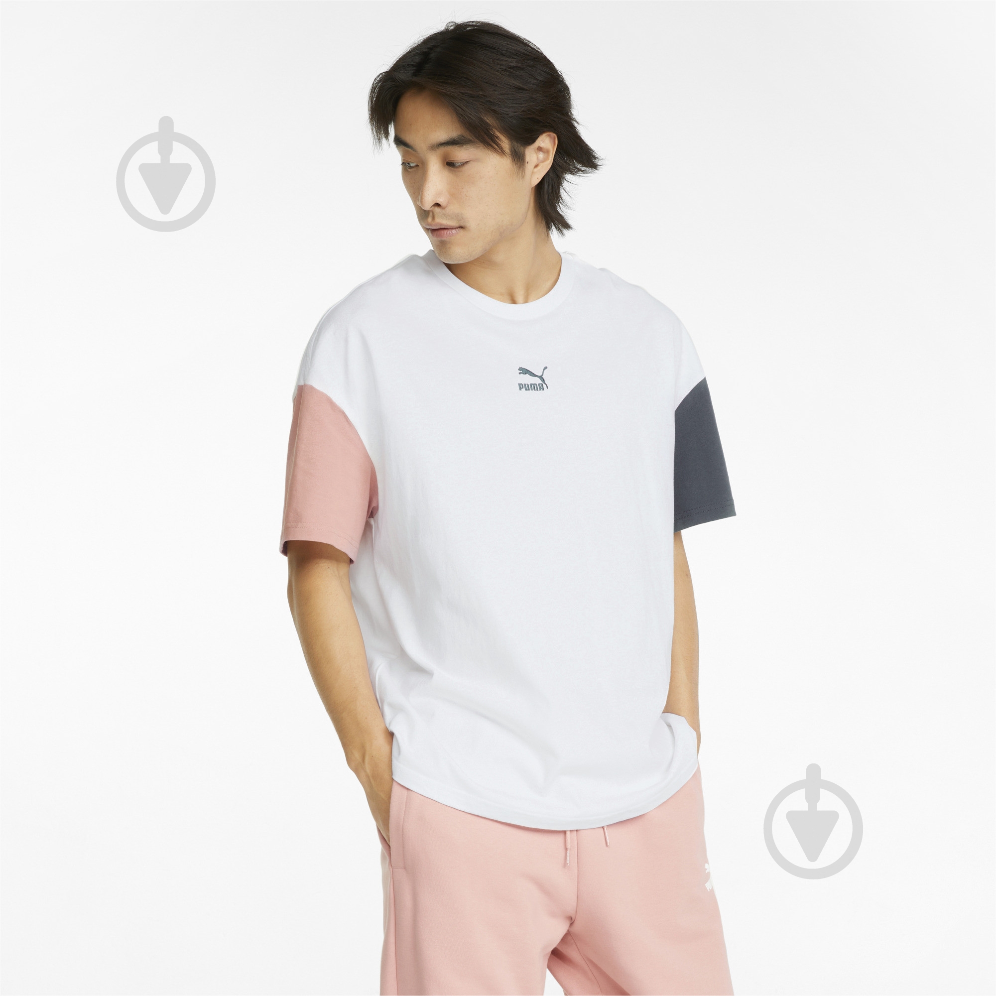 Футболка Puma Classics Block Boxy Tee 53460302 р.M белый - фото 1