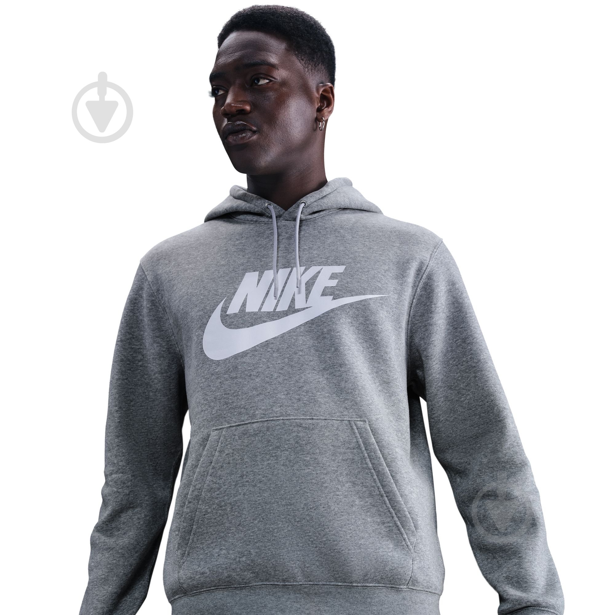 Джемпер Nike M NK CLUB BB PO GFX HOODIE FN3868-063 р.L серый - фото 4 Джемпер Nike M NK CLUB BB PO GFX HOODIE FN3868-063 р.L серый - фото 4