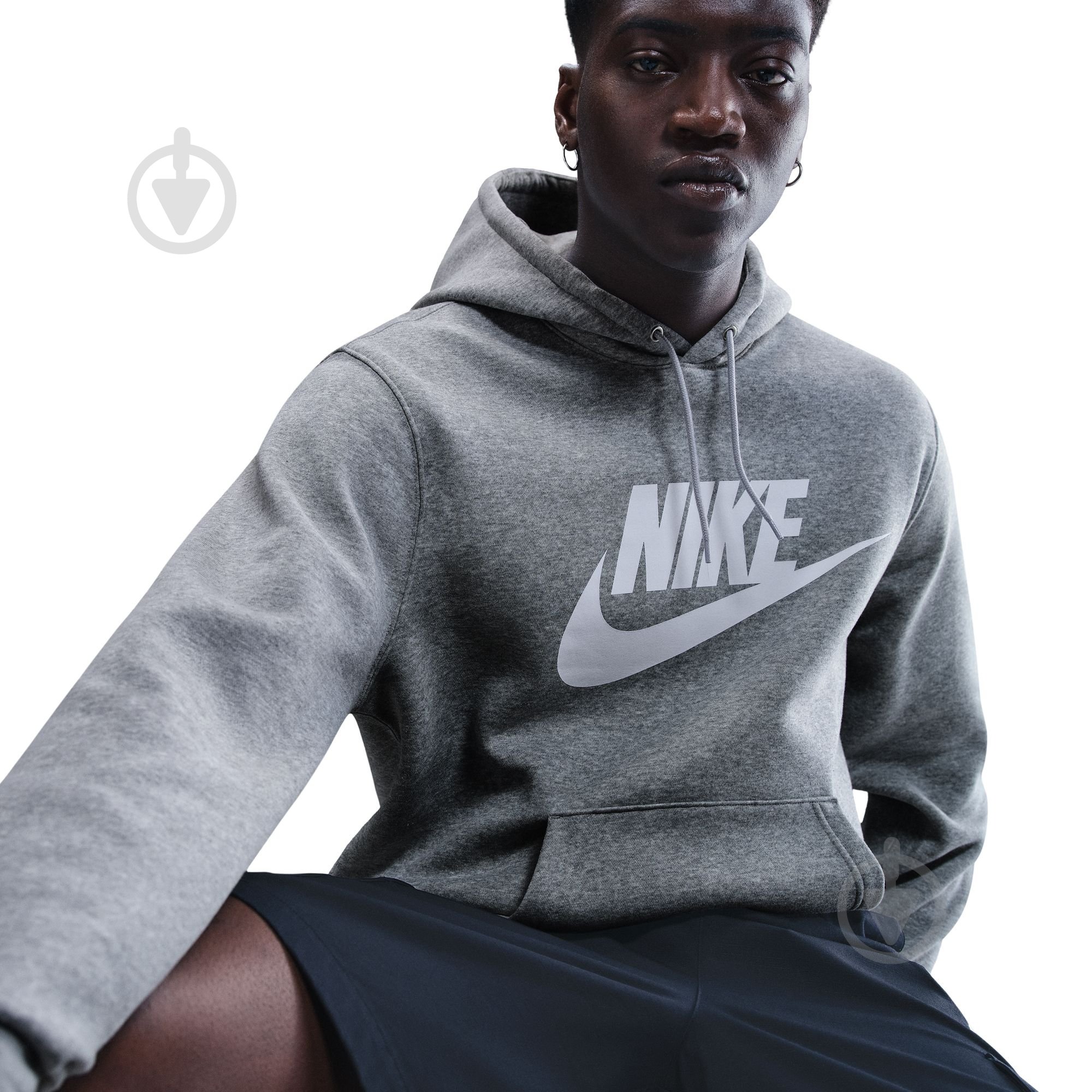 Джемпер Nike M NK CLUB BB PO GFX HOODIE FN3868-063 р.L серый - фото 6 Джемпер Nike M NK CLUB BB PO GFX HOODIE FN3868-063 р.L серый - фото 6