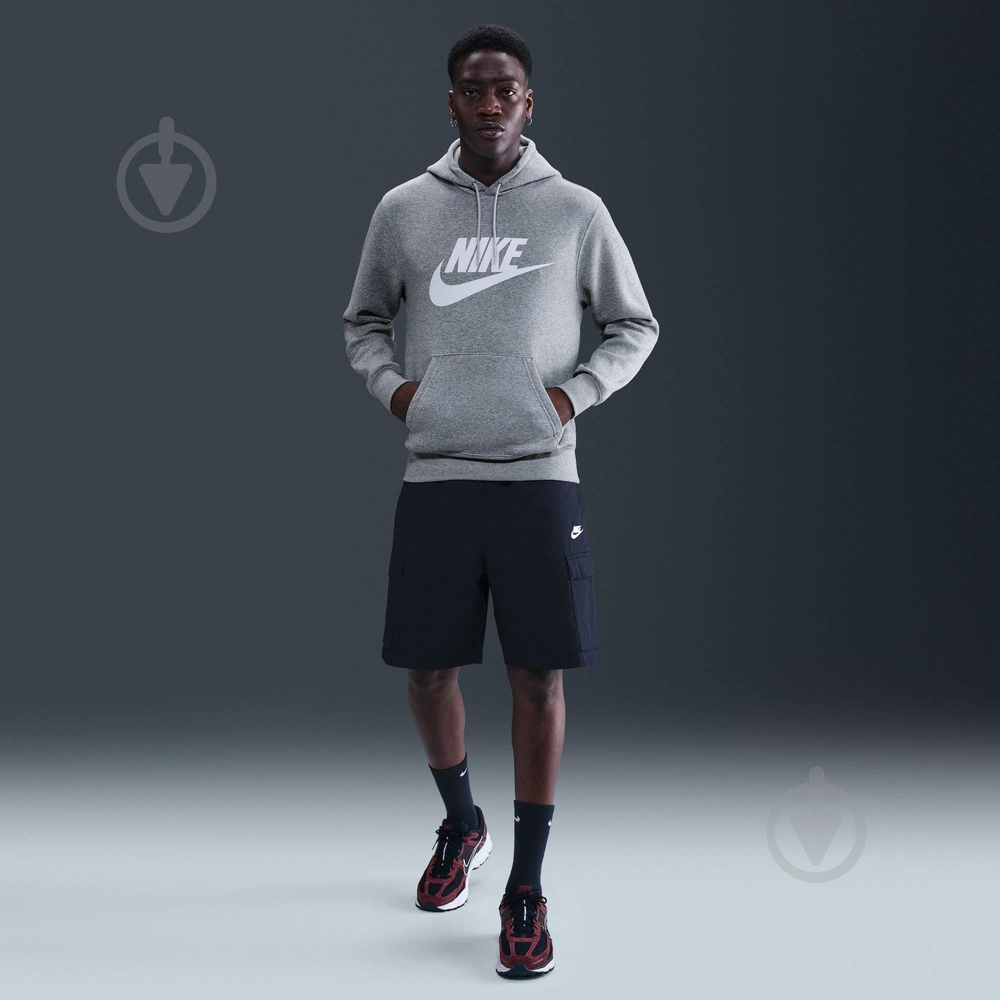 Джемпер Nike M NK CLUB BB PO GFX HOODIE FN3868-063 р.L серый - фото 8 Джемпер Nike M NK CLUB BB PO GFX HOODIE FN3868-063 р.L серый - фото 8