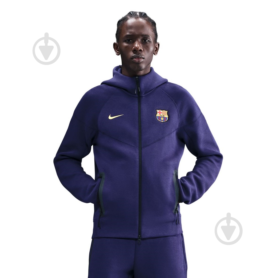 Джемпер Nike FCB M NK TCH FLC FZ WR HDY HJ6426-595 р.L фиолетовый - фото 1 Джемпер Nike FCB M NK TCH FLC FZ WR HDY HJ6426-595 р.L фиолетовый - фото 1