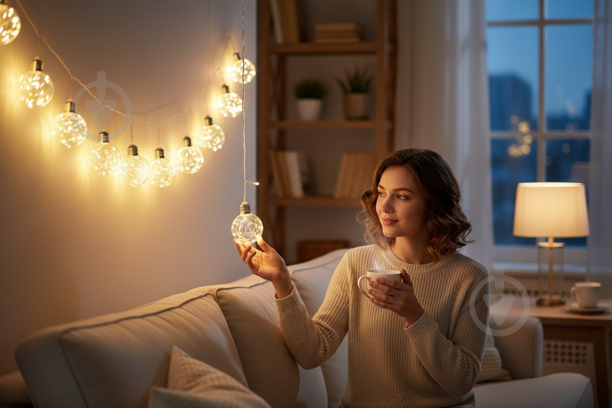 Електрогірлянда лінійна світлодіодна (LED) 9 ламп 8,6 м (QPD223402) - фото 2